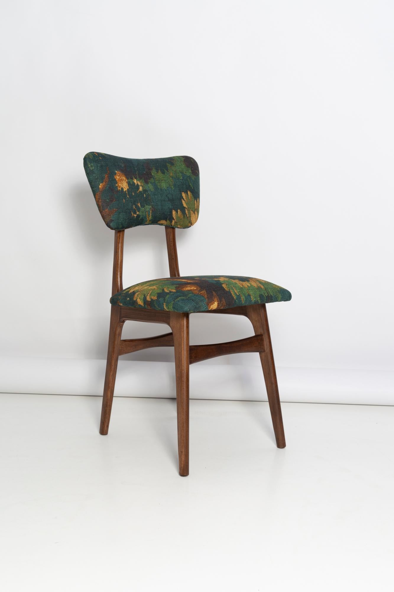 Fabric Mid Century Butterfly Chair,  Linen Schwarzwald Dedar, Dark Wood, Europe, 1960s For Sale
