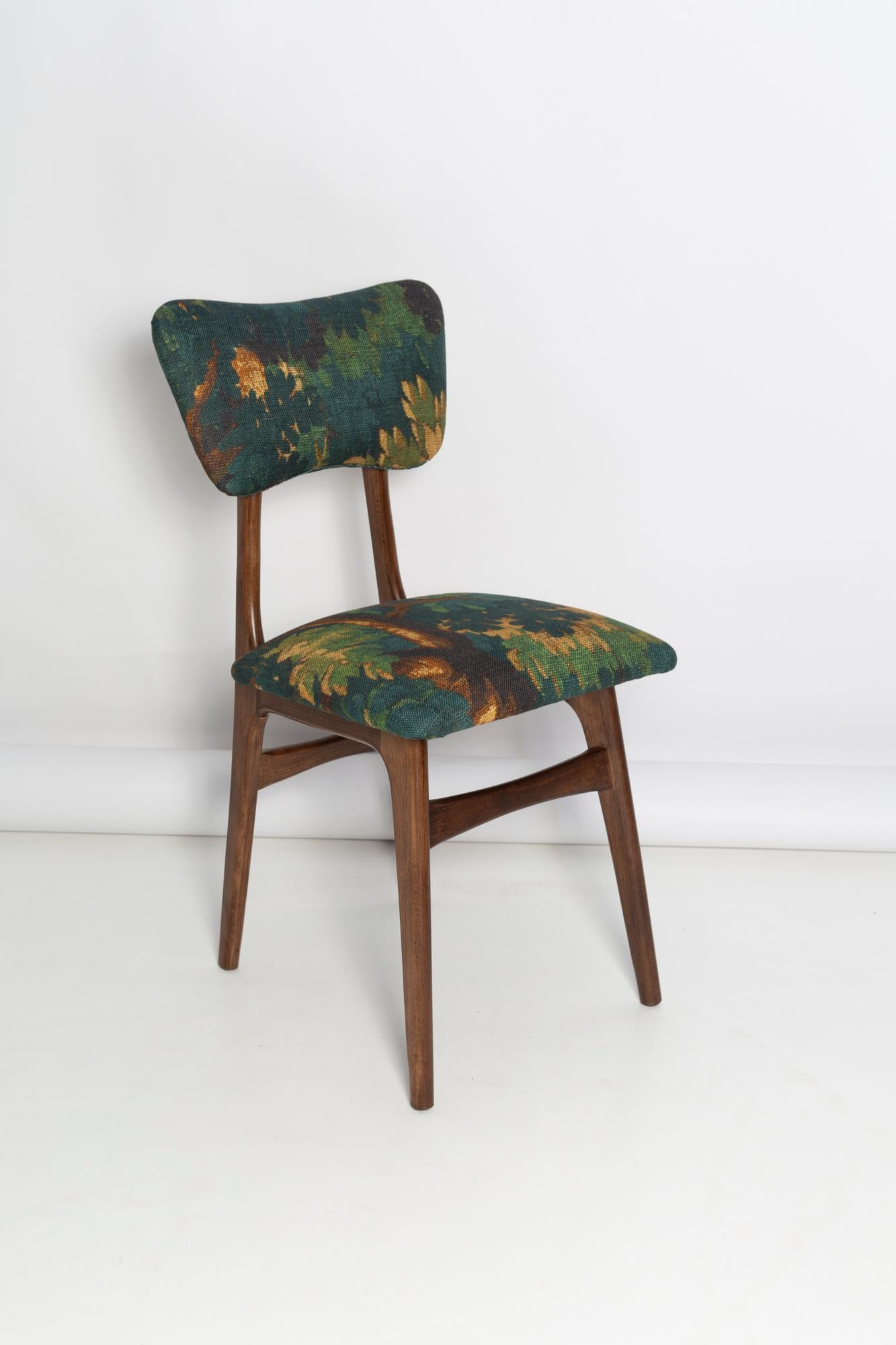 Mid Century Butterfly Chair,  Linen Schwarzwald Dedar, Dark Wood, Europe, 1960s For Sale 1