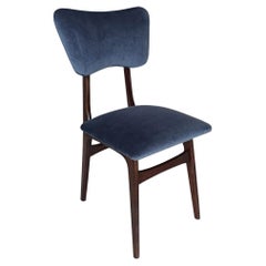 Mid Century Butterfly Chair, Navy Blue Gray Fabric, Walnut Wood, Europe, 1960s