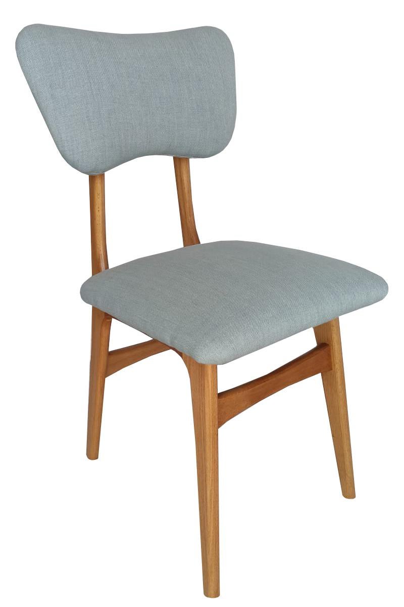 Polish Mid Century Butterfly Chair, Orage Pierre Frey Linen, Oak Wood, Europe, 1960s For Sale