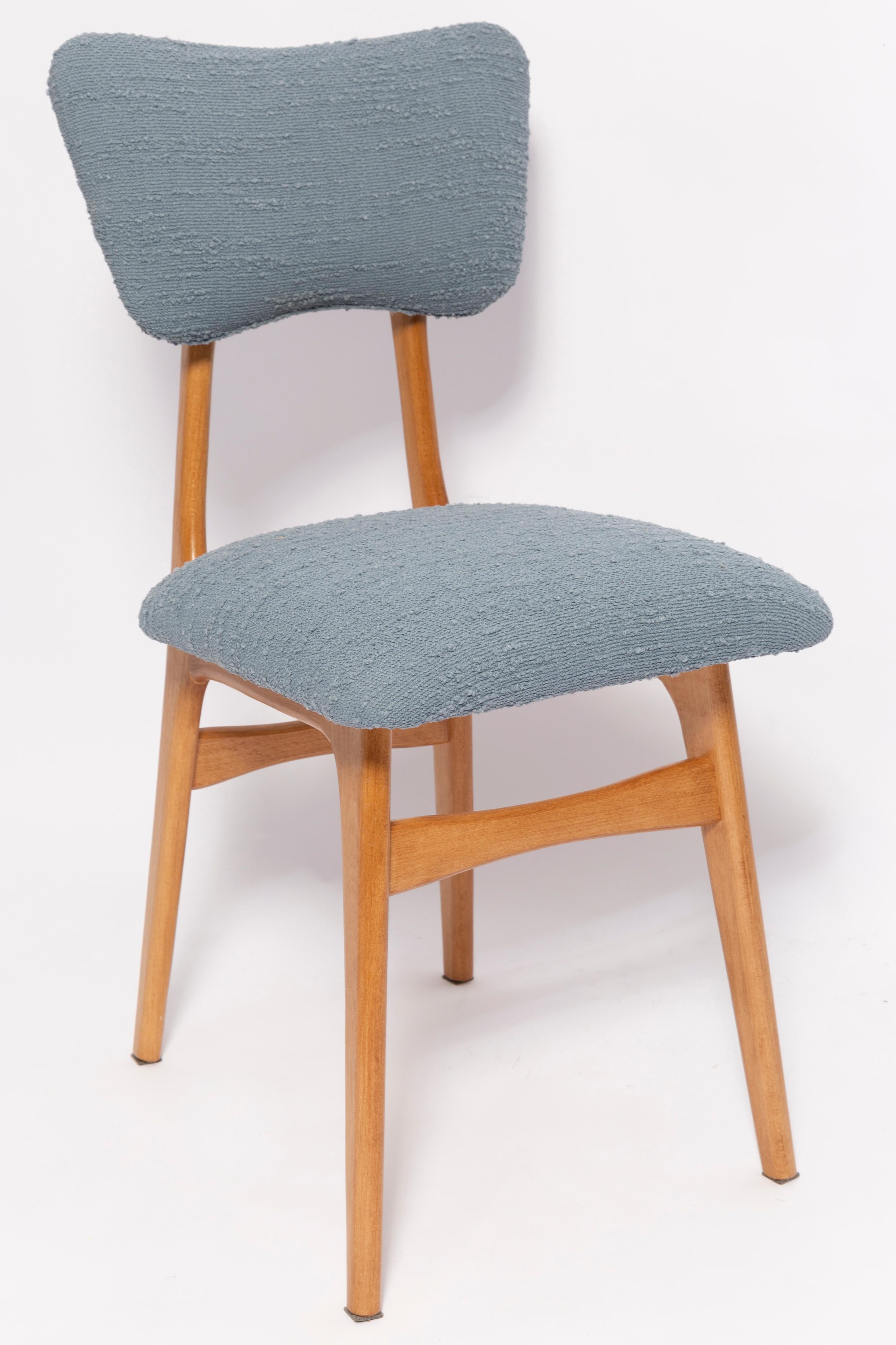 Mid-Century Modern Mid Century Butterfly Dining Chair, Gray Boucle, Europe, 1960s For Sale