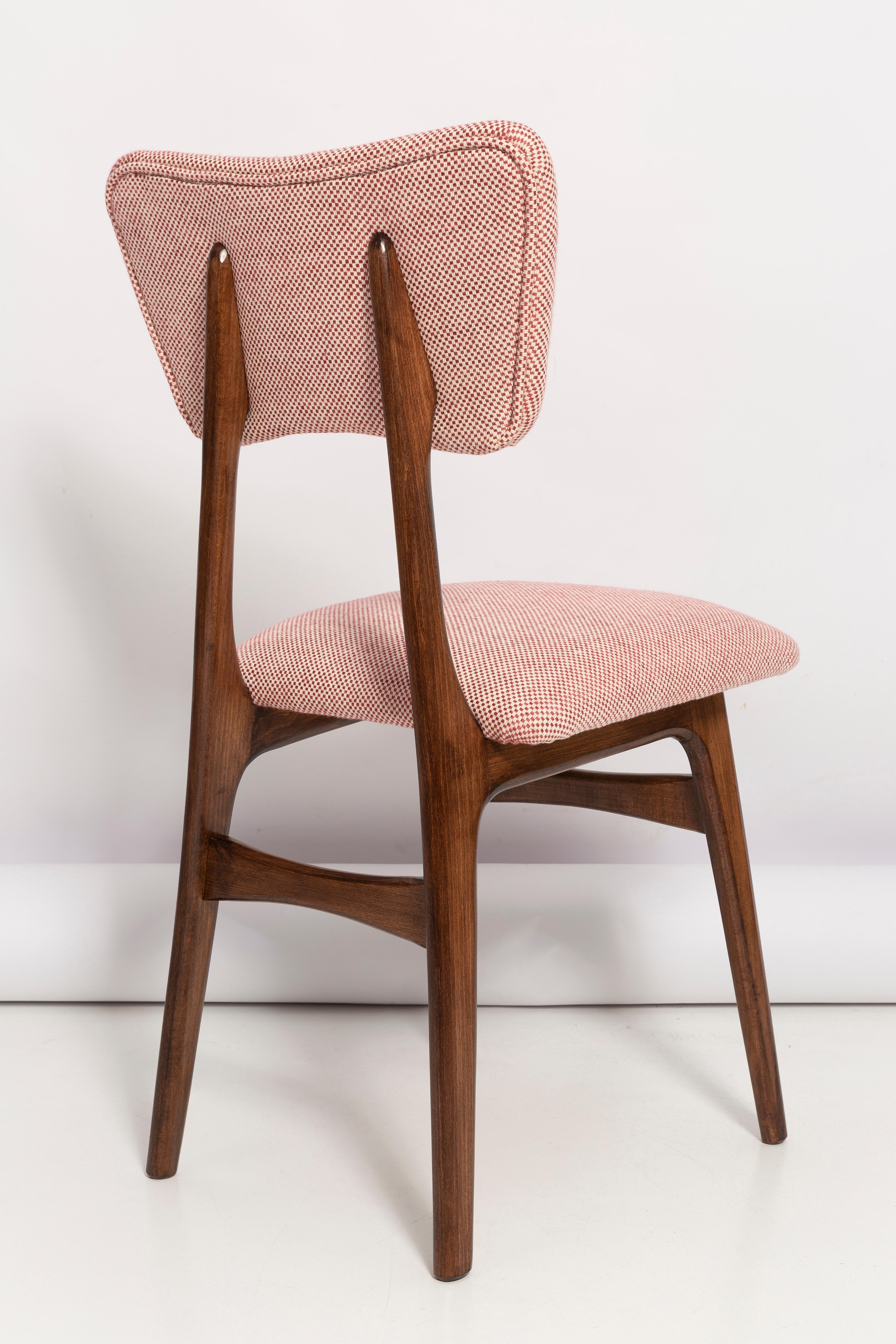 Mid-Century Butterfly Dining Chair, Peony Cotton, Poland, 1960s For Sale 2