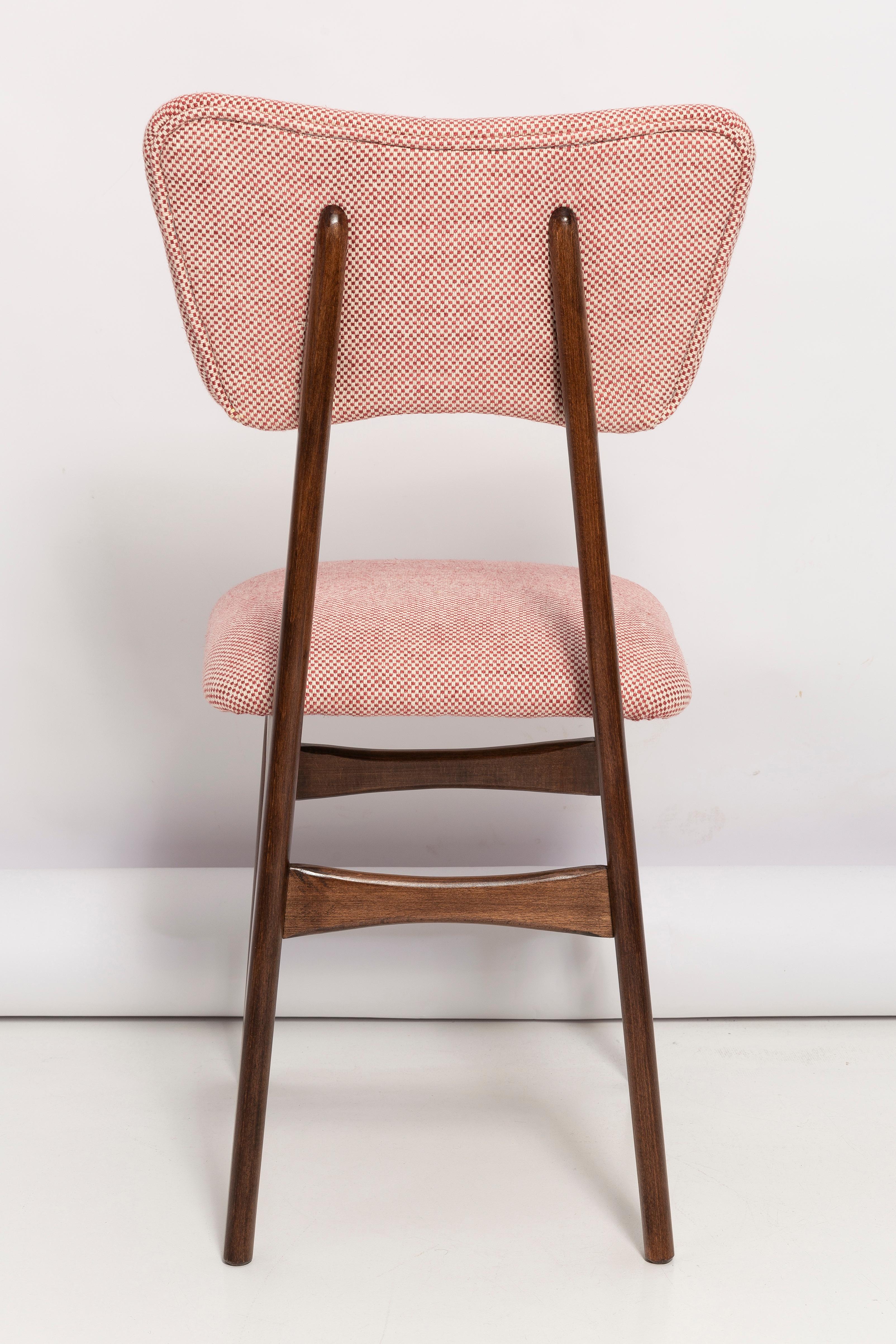 Mid-Century Butterfly Dining Chair, Peony Cotton, Poland, 1960s For Sale 4