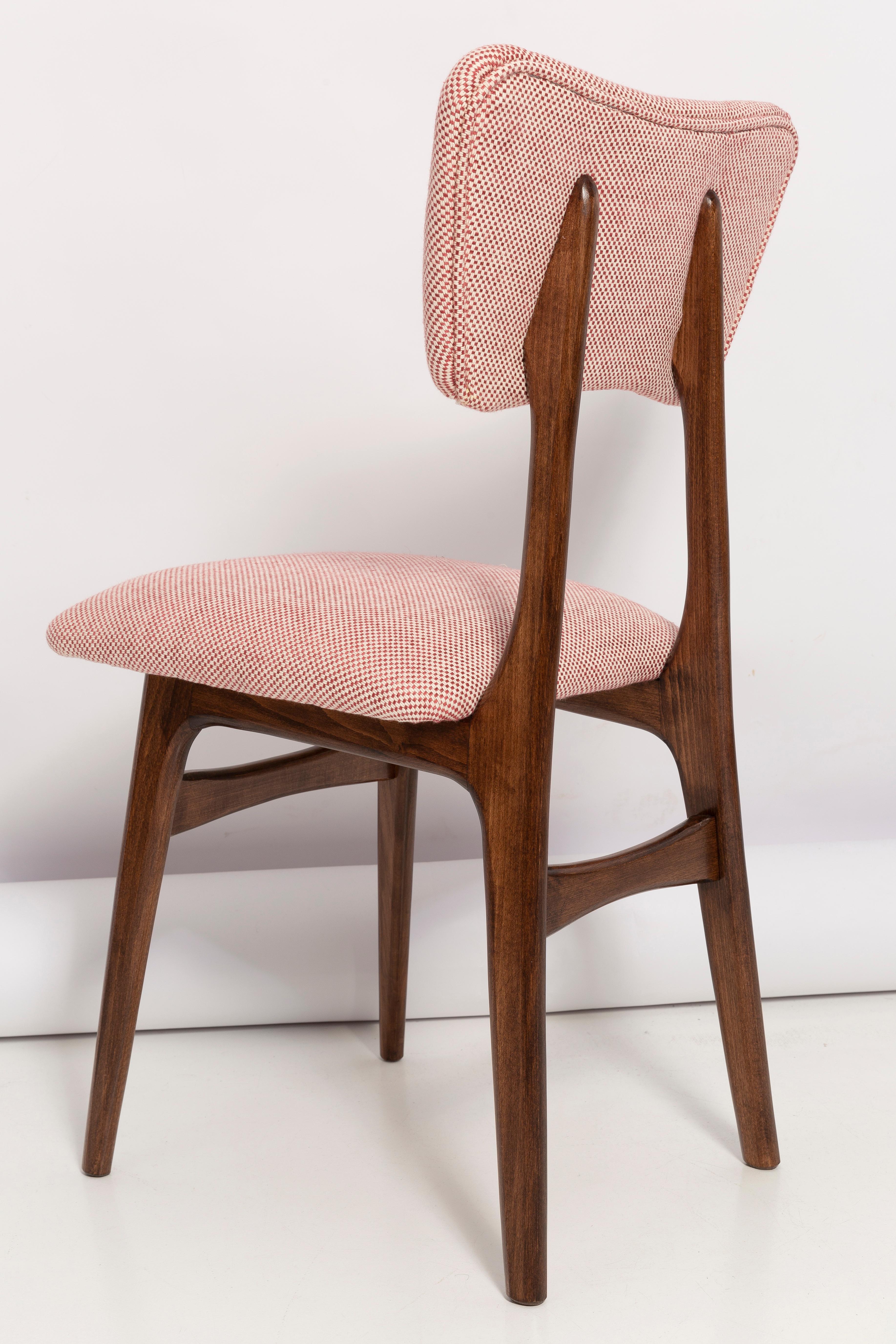 Mid-Century Butterfly Dining Chair, Peony Cotton, Poland, 1960s For Sale 5