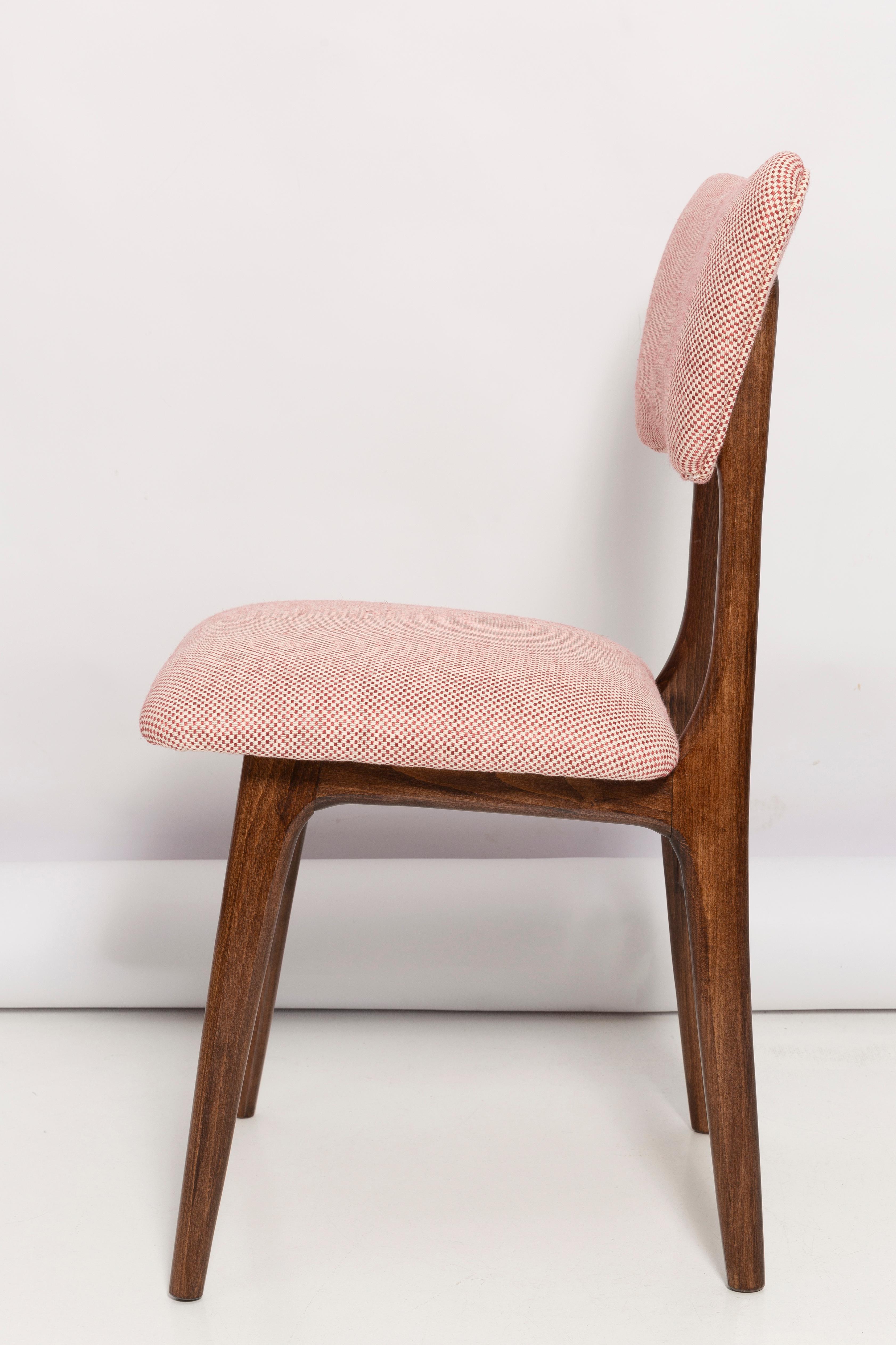 Mid-Century Butterfly Dining Chair, Peony Cotton, Poland, 1960s For Sale 6