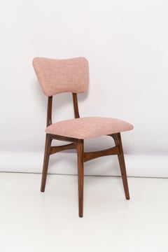 Sedia da pranzo a farfalla di metà secolo, Peony Cotton, Polonia, anni '60