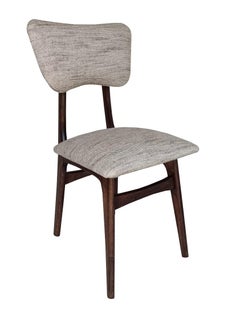 Mid-Century Butterfly Dining Chair, Peony Cotton, Poland, 1960s