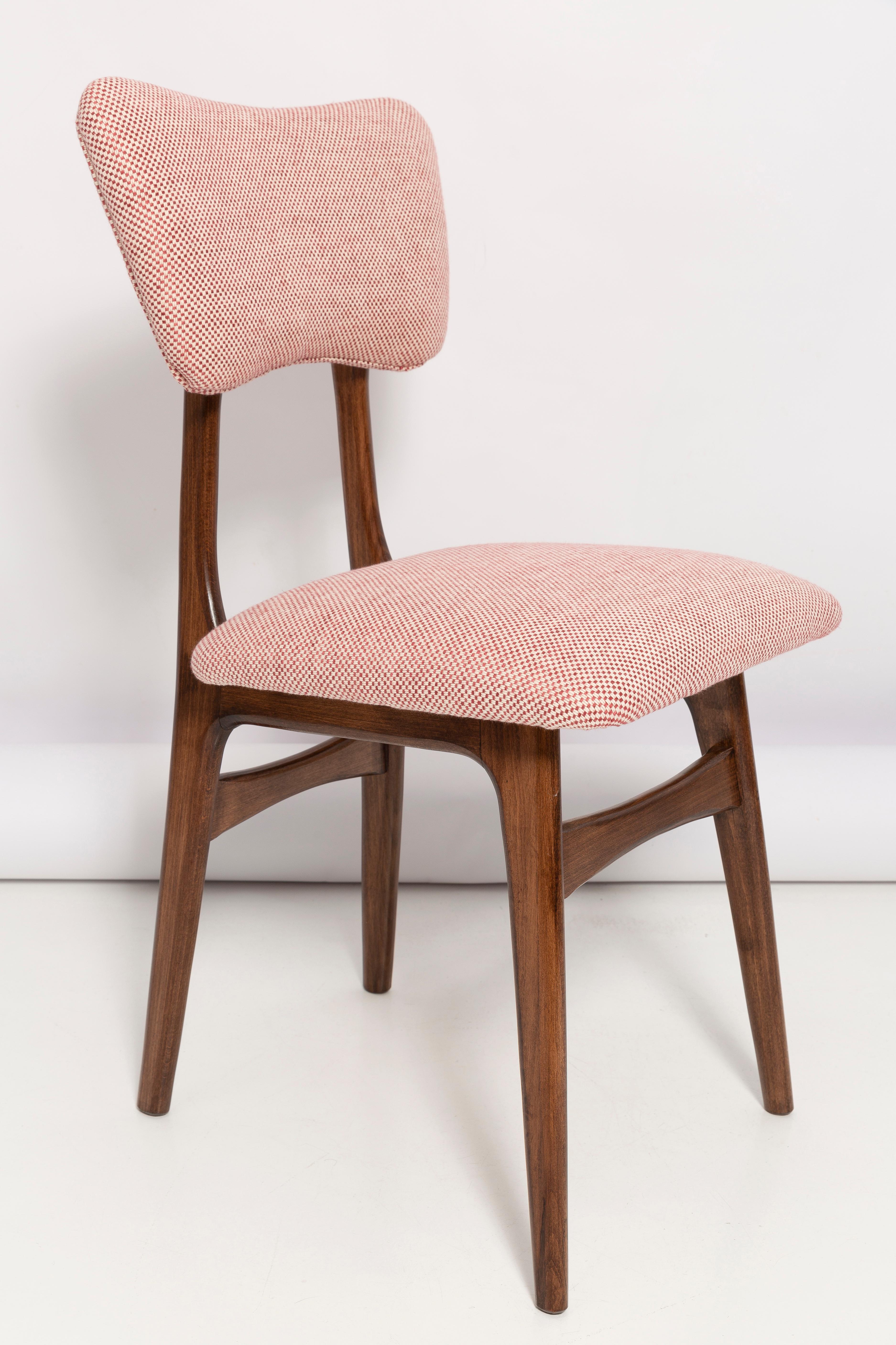 Mid-Century Butterfly Dining Chair, Peony Cotton, Poland, 1960s In Excellent Condition For Sale In 05-080 Hornowek, PL