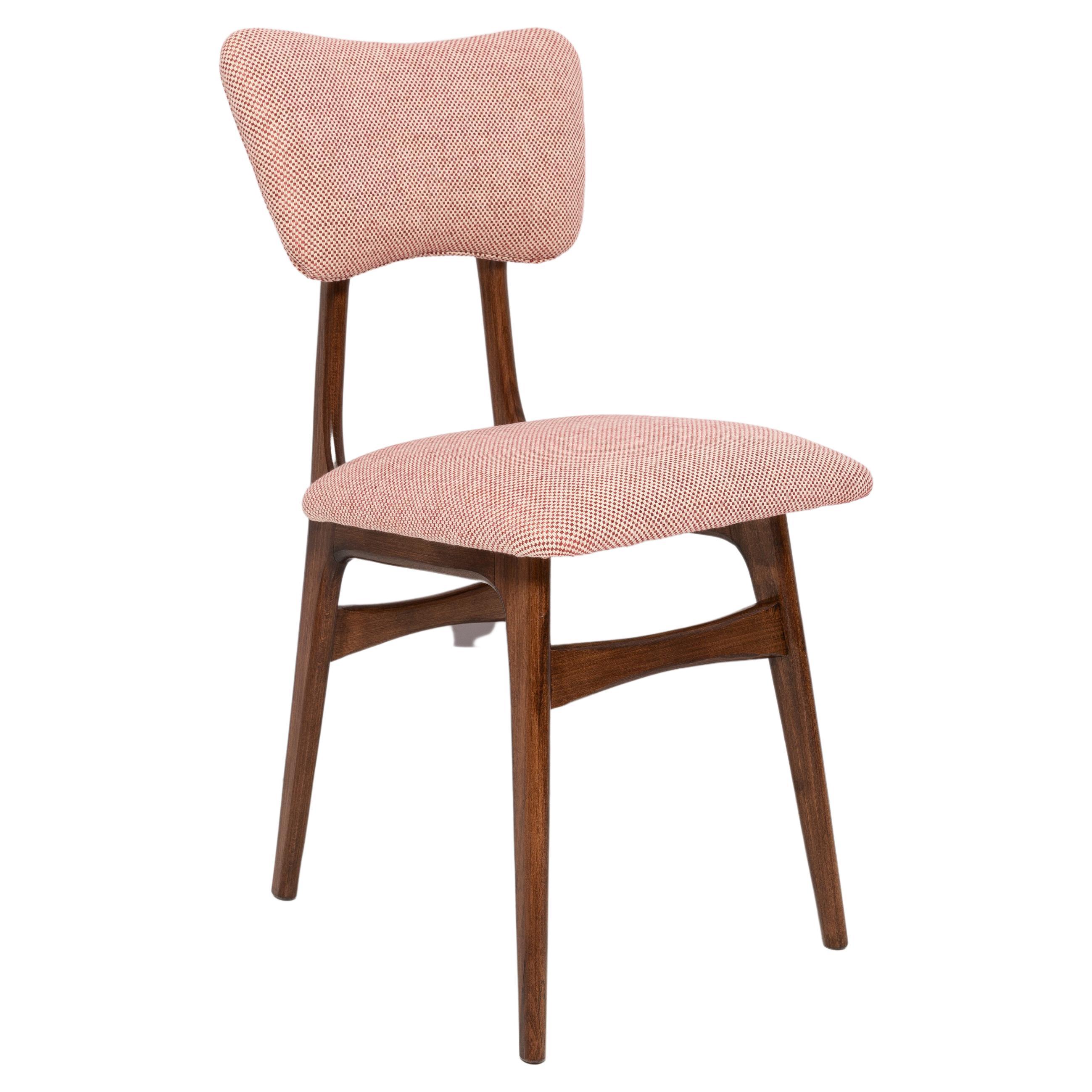 Mid-Century Butterfly Dining Chair, Peony Cotton, Poland, 1960s For Sale