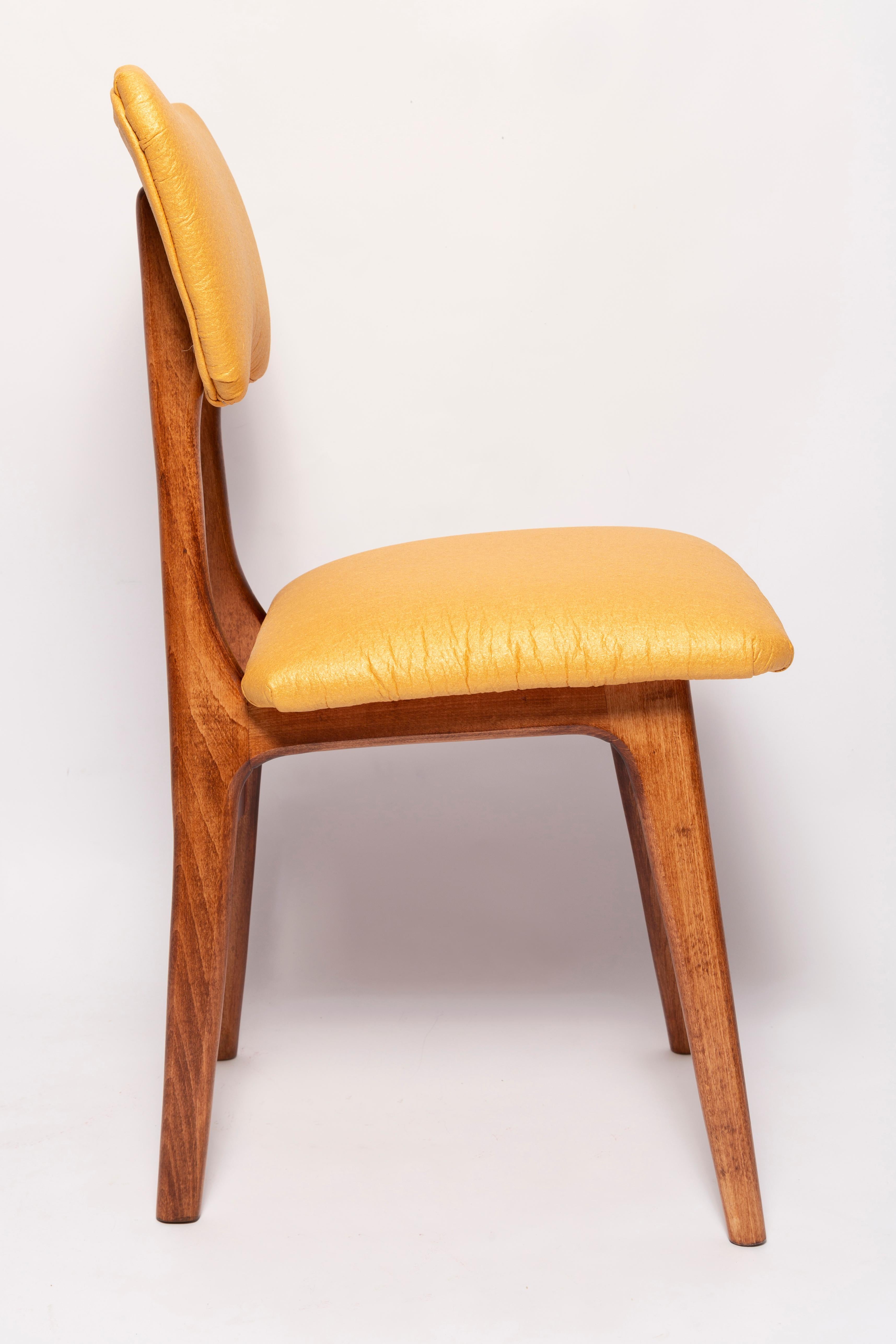 Mid Century Butterfly Dining Chair, Pineapple Vegan Leather, Europe, 1960s For Sale 2