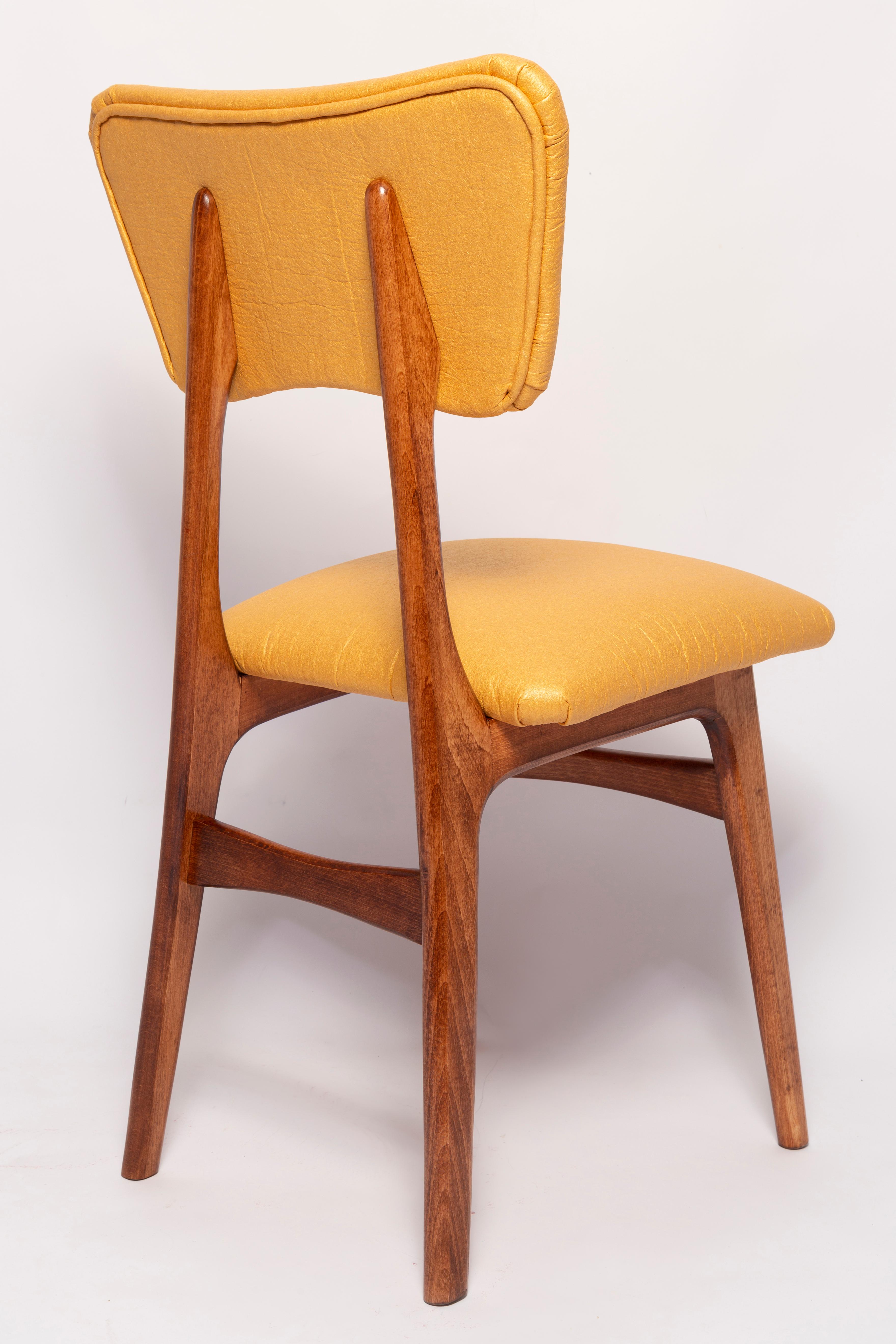 Mid Century Butterfly Dining Chair, Pineapple Vegan Leather, Europe, 1960s For Sale 3