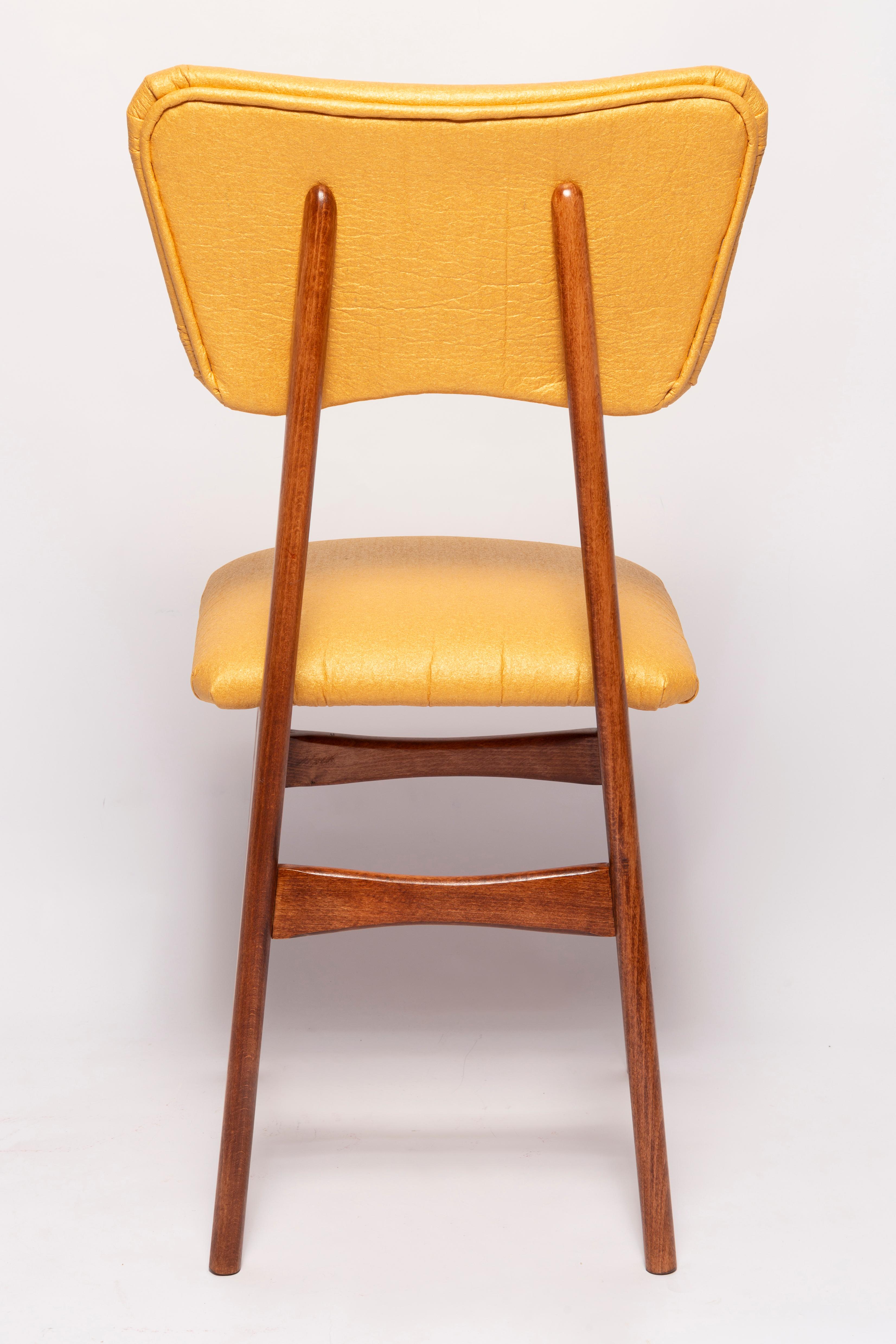 Mid Century Butterfly Dining Chair, Pineapple Vegan Leather, Europe, 1960s For Sale 5