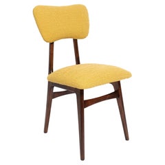 Vintage Mid-Century Butterfly Dining Chair, Yellow Boucle, Europe, 1960s