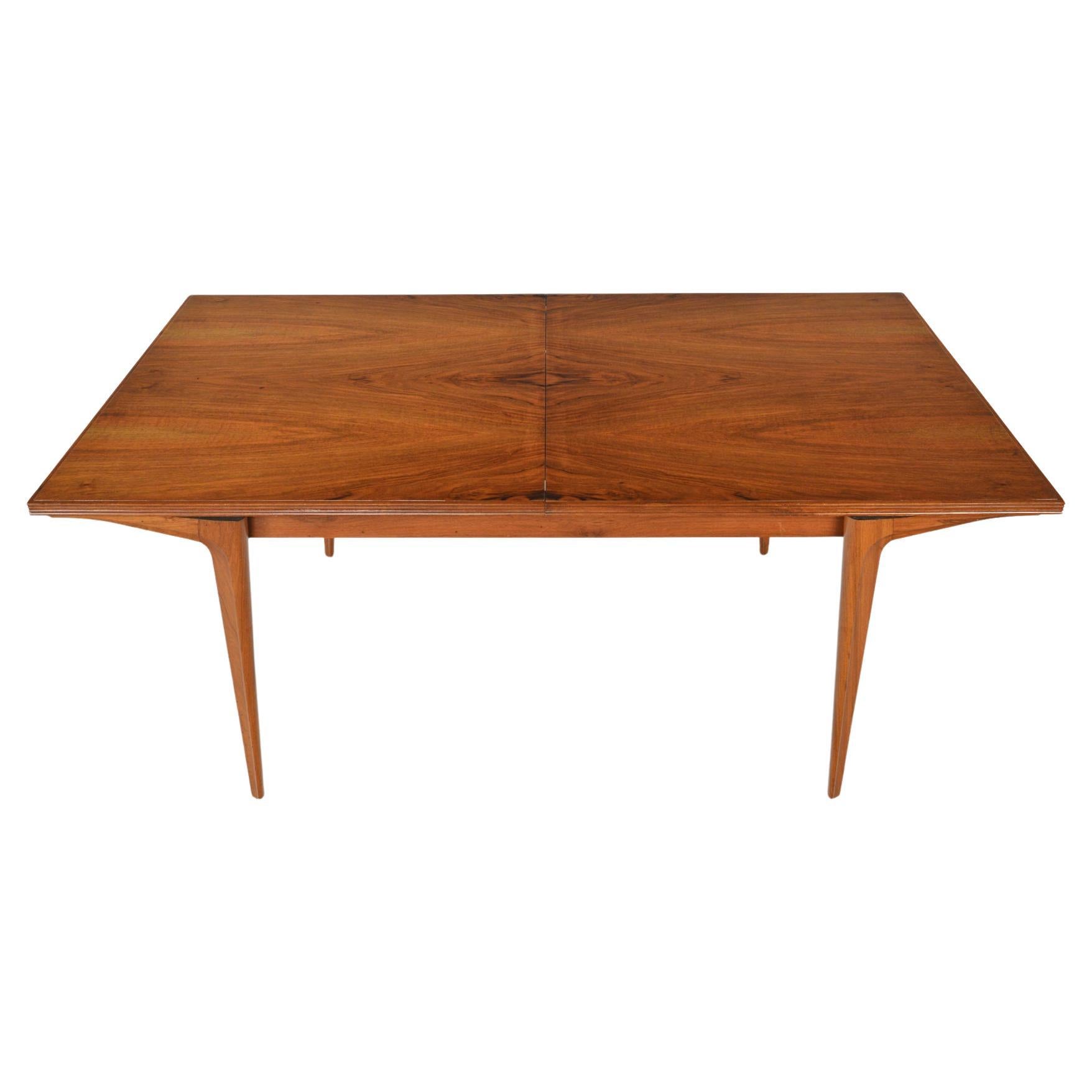 Mid Century Butterfly Leaf Dining Table in Walnut