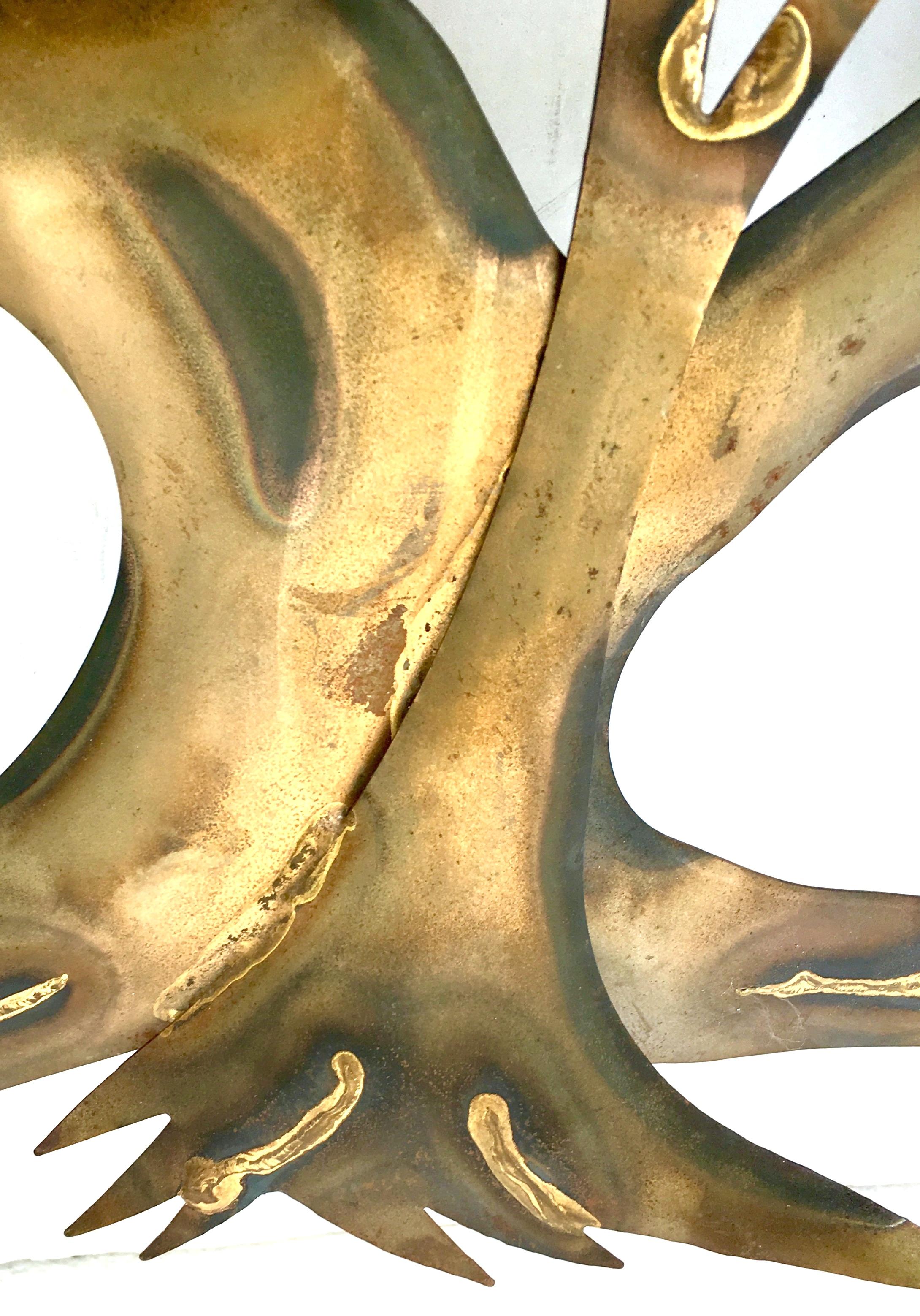 Mid-Century C. Jere Brutalist Style Brass & Copper 