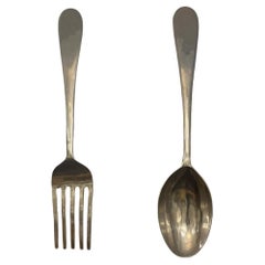 Mid Century C. Jere Fork and Spoon Sculpture