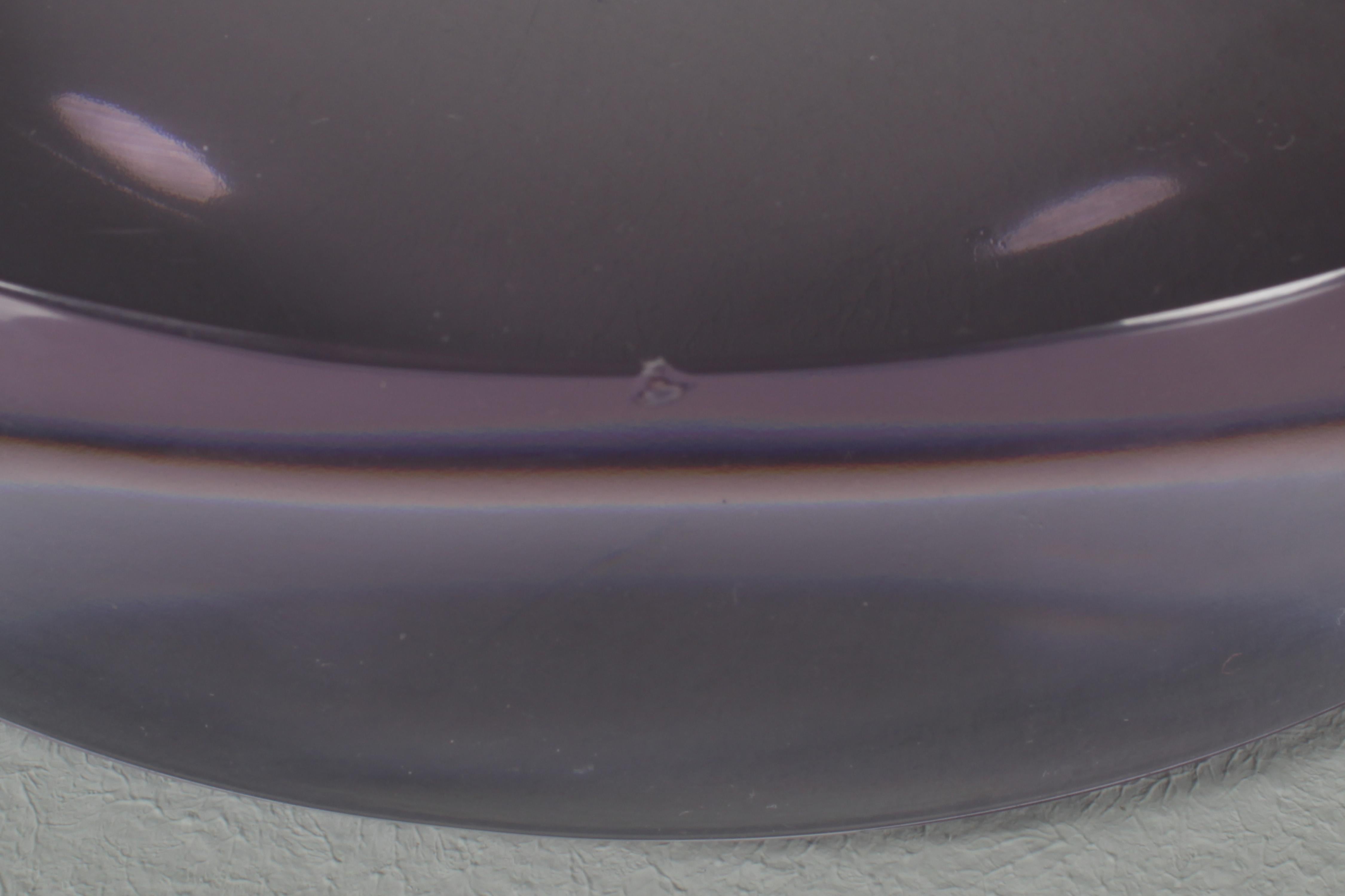 Emptier de poche de style Nason du milieu du siècle dernier en verre de Murano violet massif Italie années 60 en vente 3