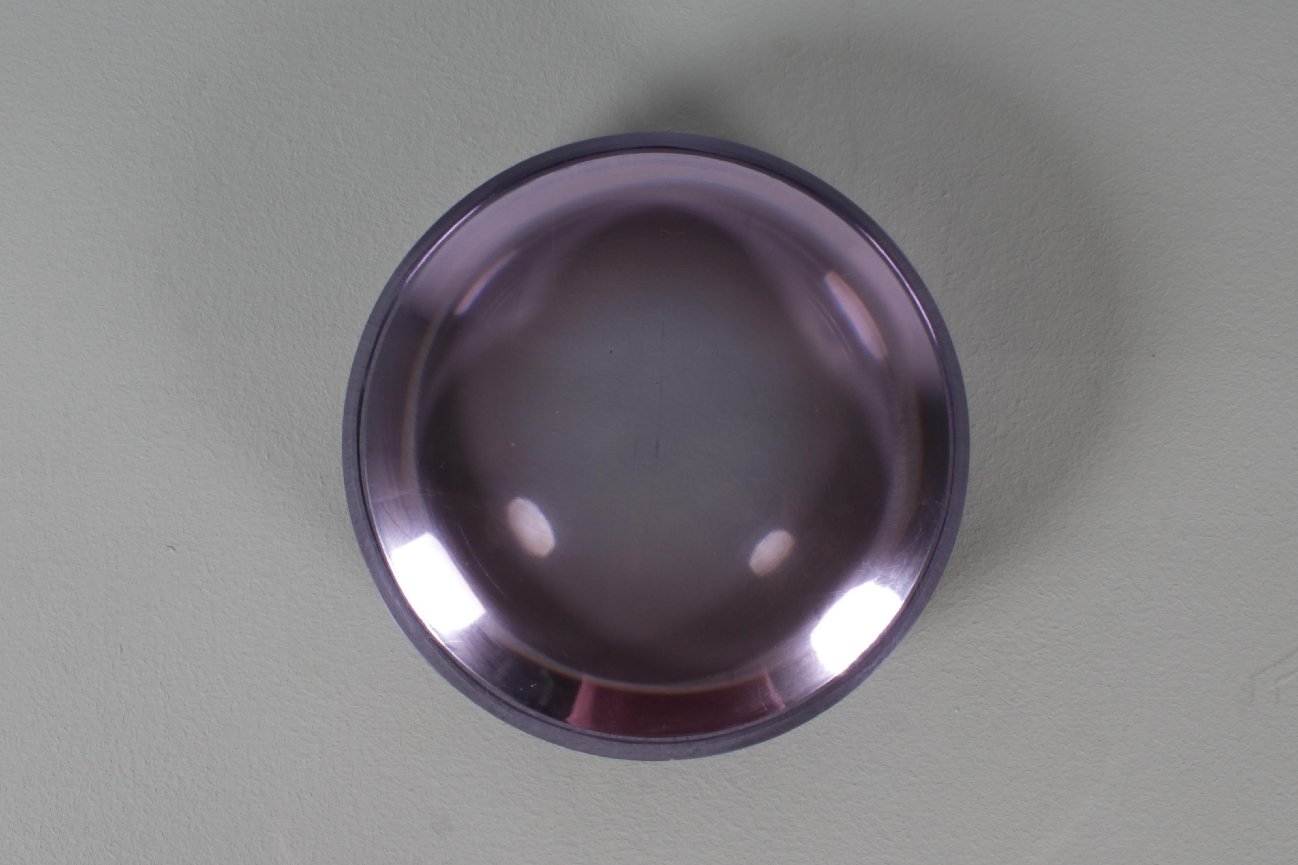 Emptier de poche de style Nason du milieu du siècle dernier en verre de Murano violet massif Italie années 60 en vente 1