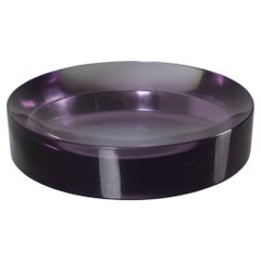Vaciabolsillos estilo C. Nason de mediados de siglo en cristal de Murano macizo morado Italia años 60