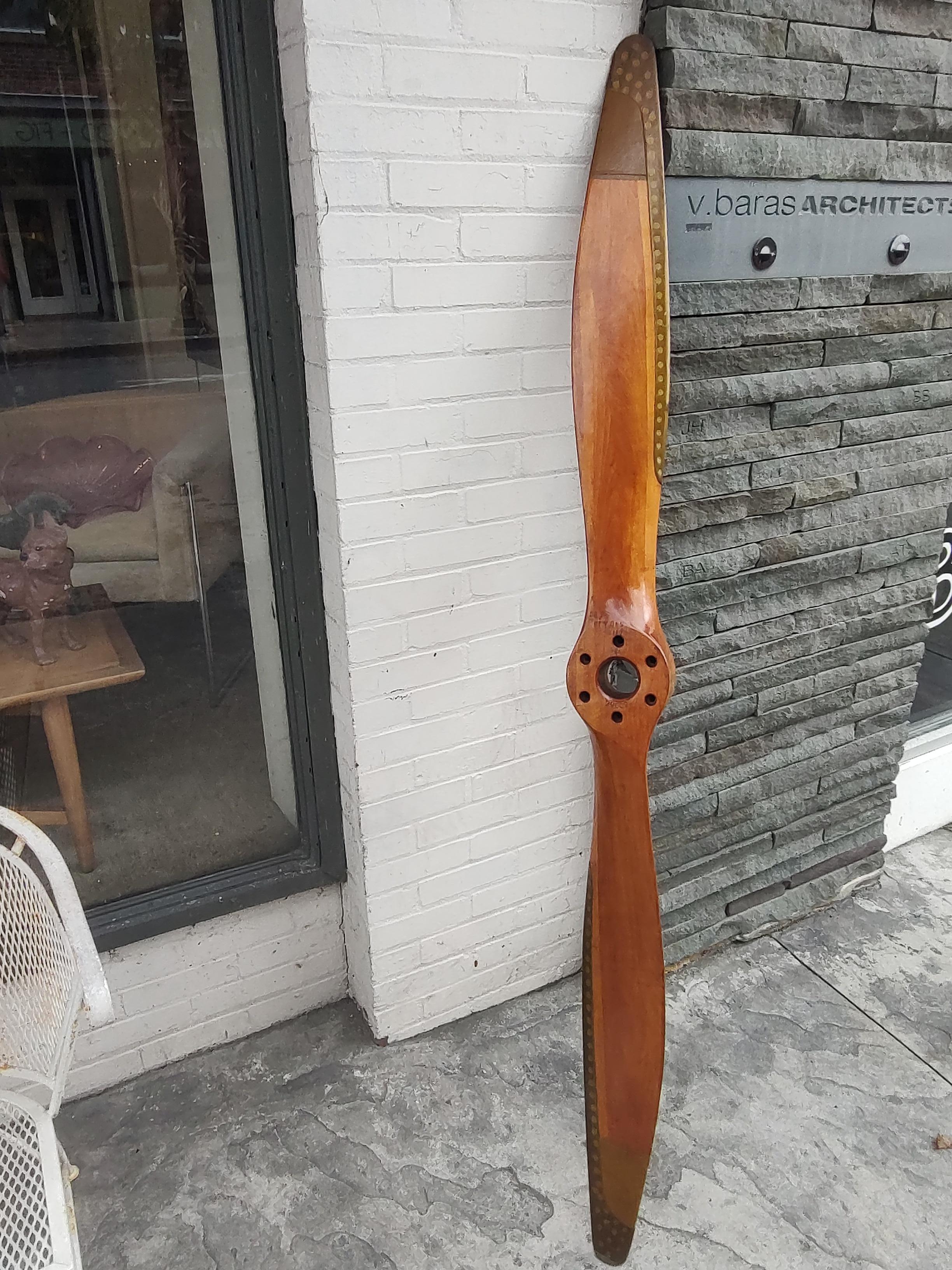 Mid Century C1940 Wooden Airplane Propeller by Fahlin Columbia Missouri USA  For Sale 2