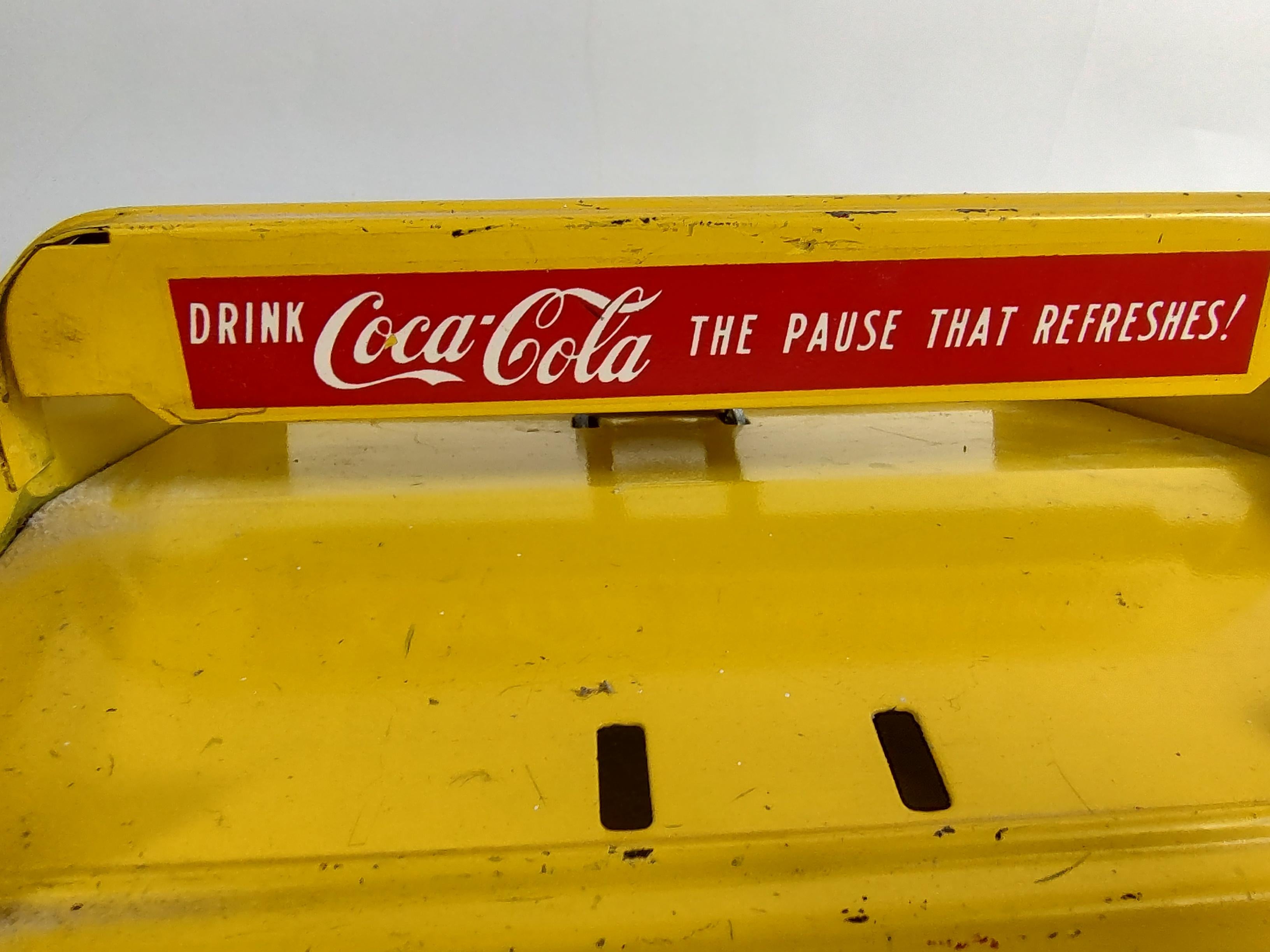 Mid Century C1958 Buddy L Coca Cola Delivery Truck with Aluminum Hand Truck In Good Condition In Port Jervis, NY