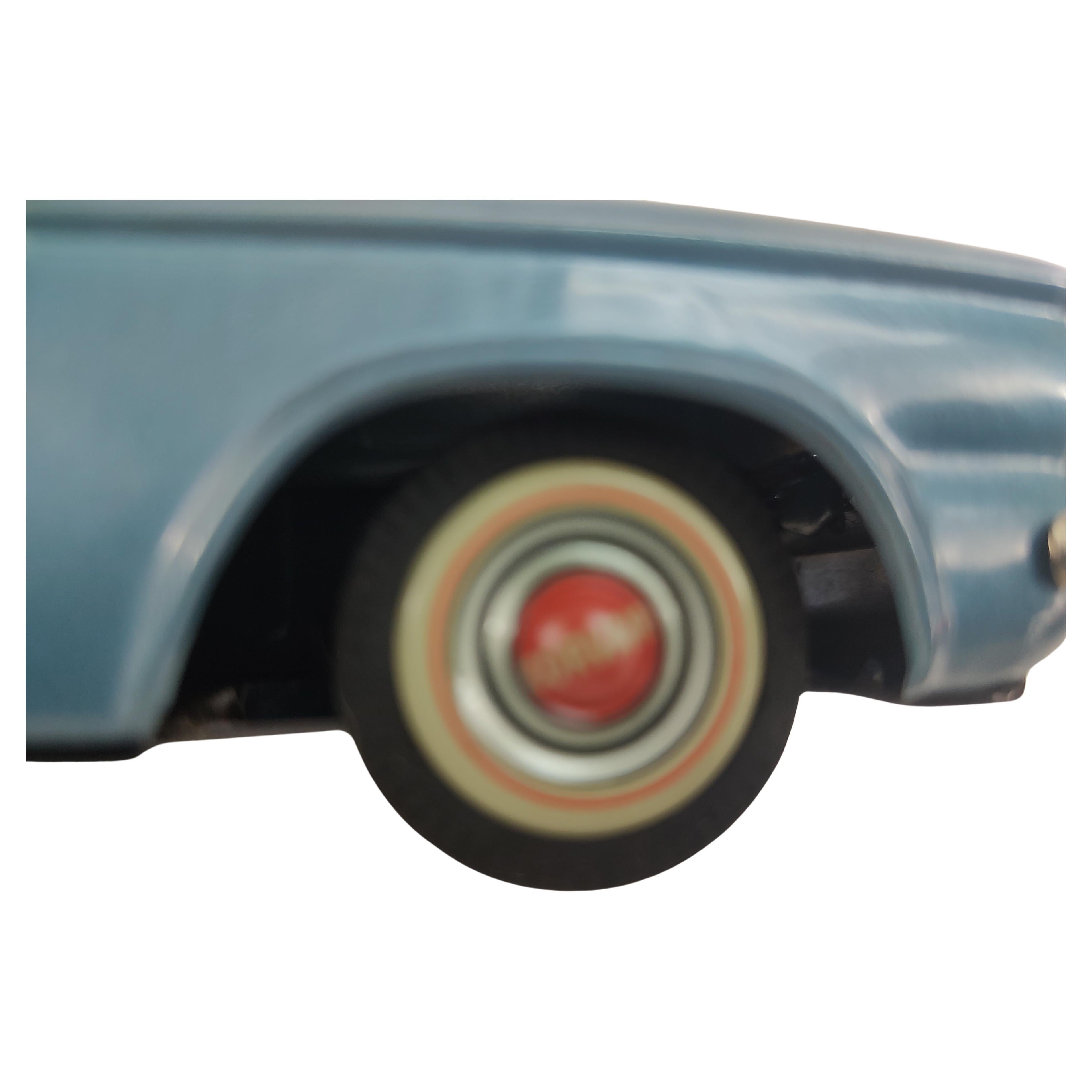 Metal Mid Century C1960 Japanese Tin Litho Friction Toy Car Chevrolet Corvair For Sale
