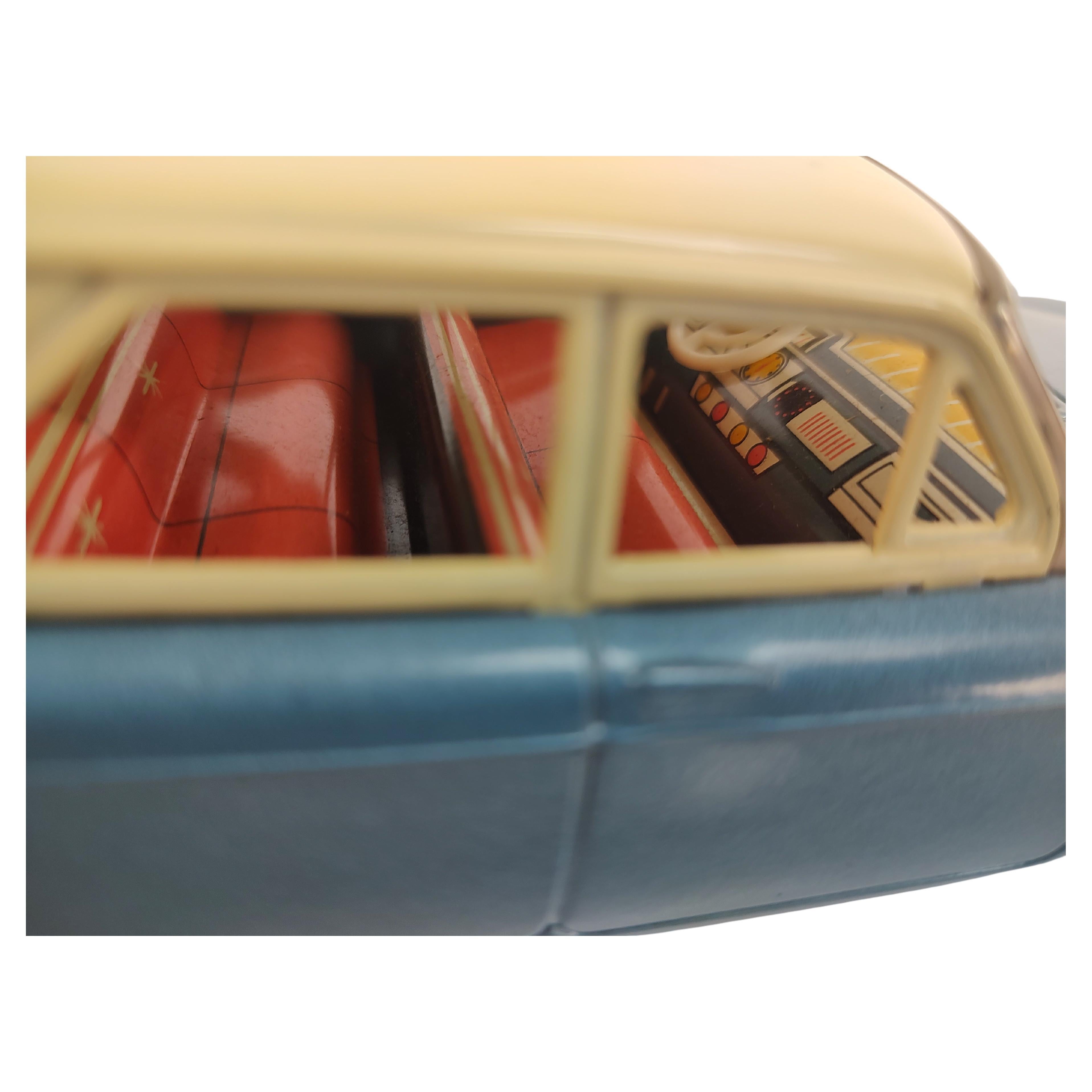 Mid Century C1960 Japanese Tin Litho Friction Toy Car Chevrolet Corvair  For Sale 2