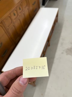 Mid Century c1970s Rattan Bamboo White Formica Top 72” Long Coffee Table MINT