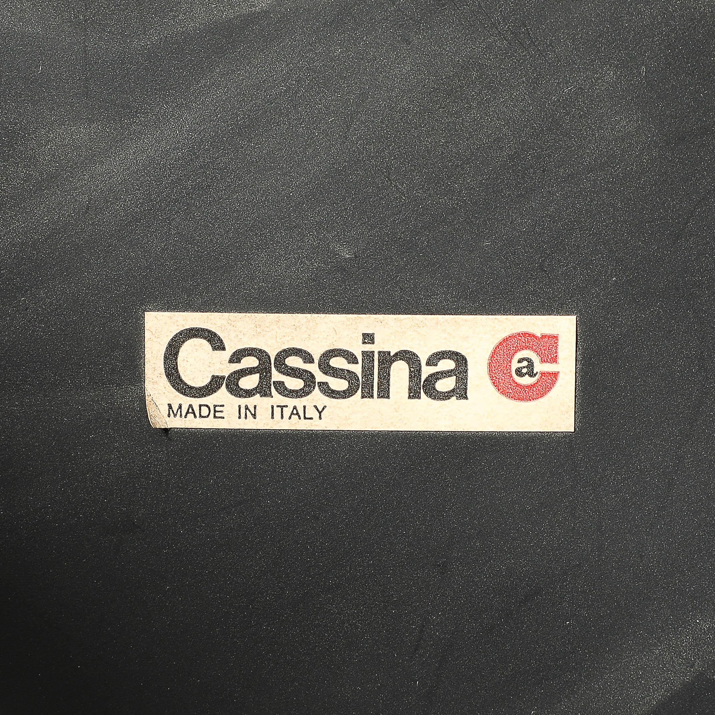 Mid-Century CAB 413 Leather Dining/Desk Chair by Mario Bellini for Cassina 7
