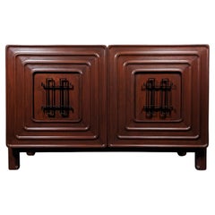 Antique Mid Century Cabinet Designed by Edmond J. Spence for Industria Mueblera, c1950s