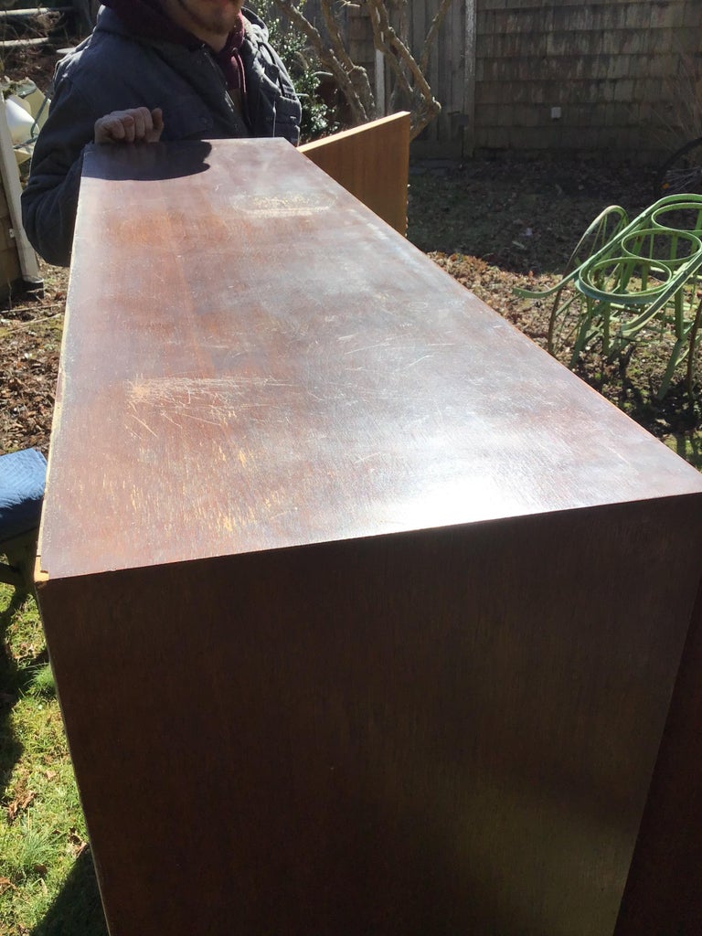 Rosewood Mid Century German Cupboard Walnut Adjustable Shelves