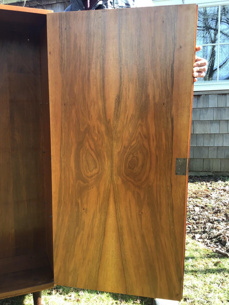 Rosewood Mid Century German Cupboard Walnut Adjustable Shelves