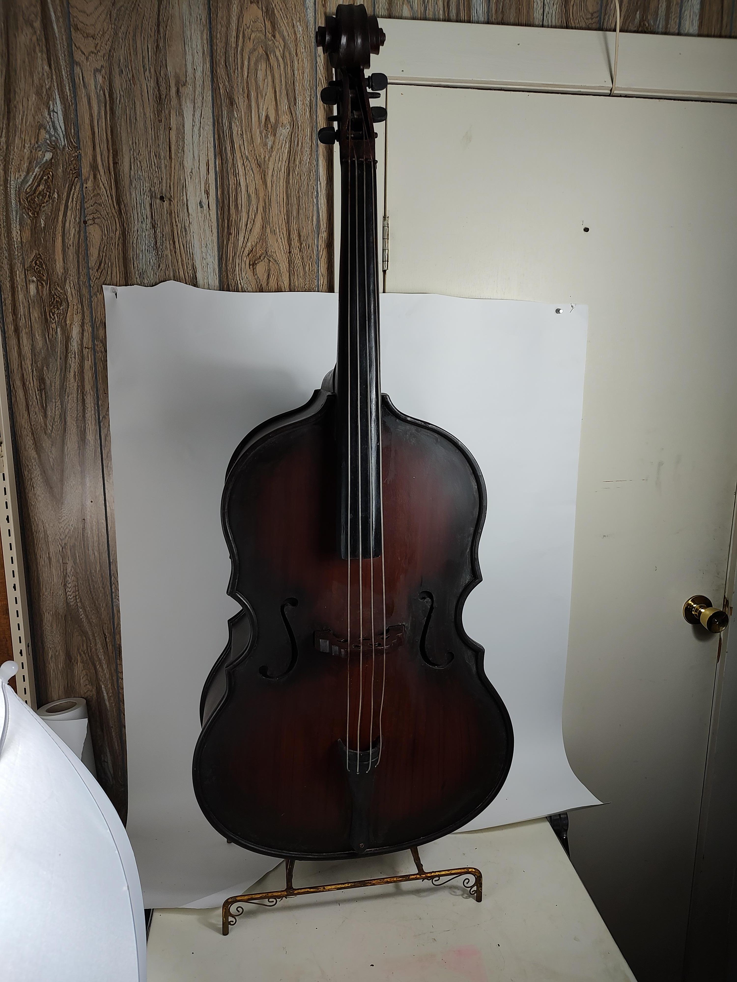 Mid Century Cabinet in the Form of Bass Cello Great Storage For Sale 2