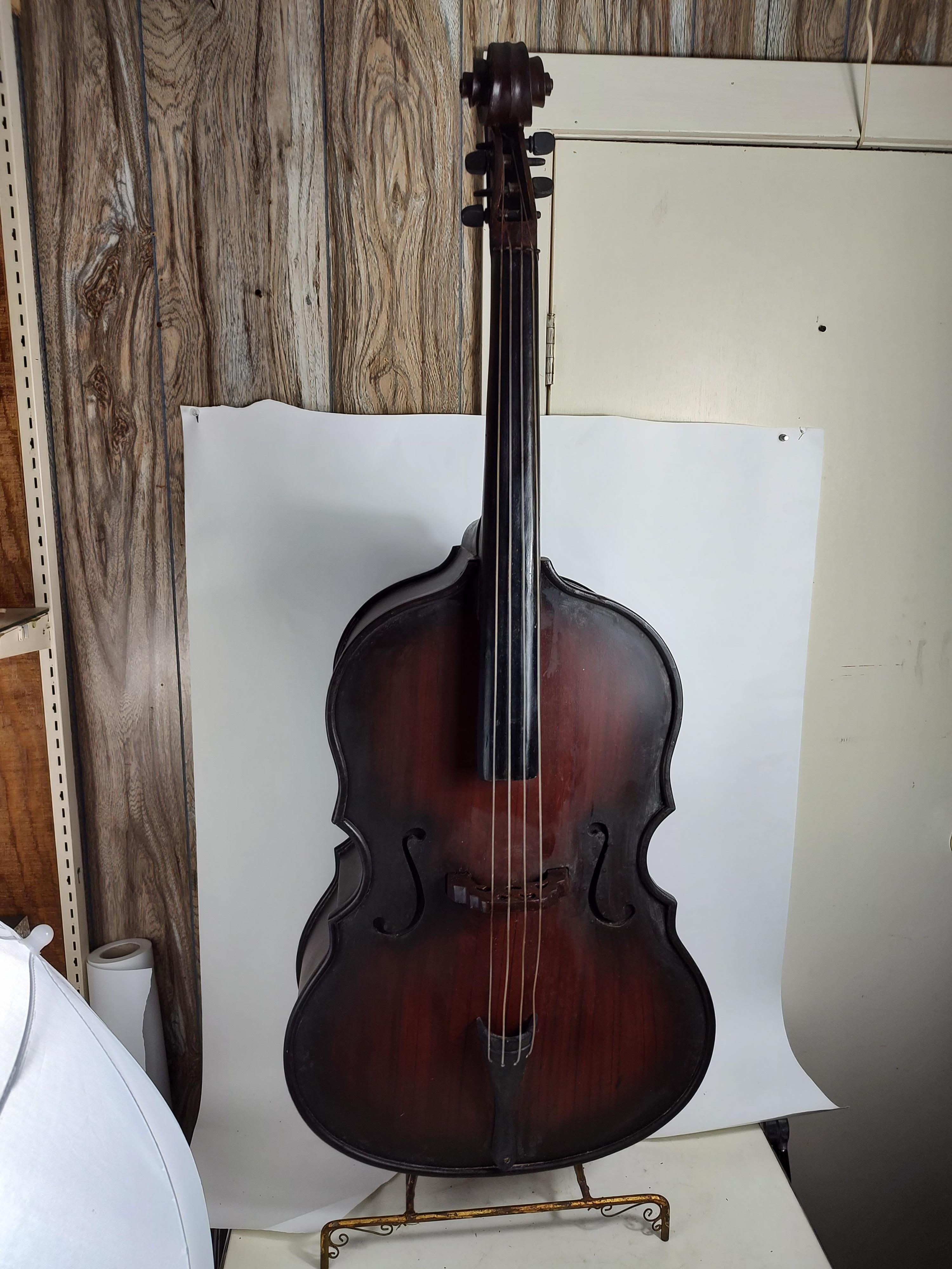 Mid Century Cabinet in the Form of Bass Cello Great Storage For Sale 3