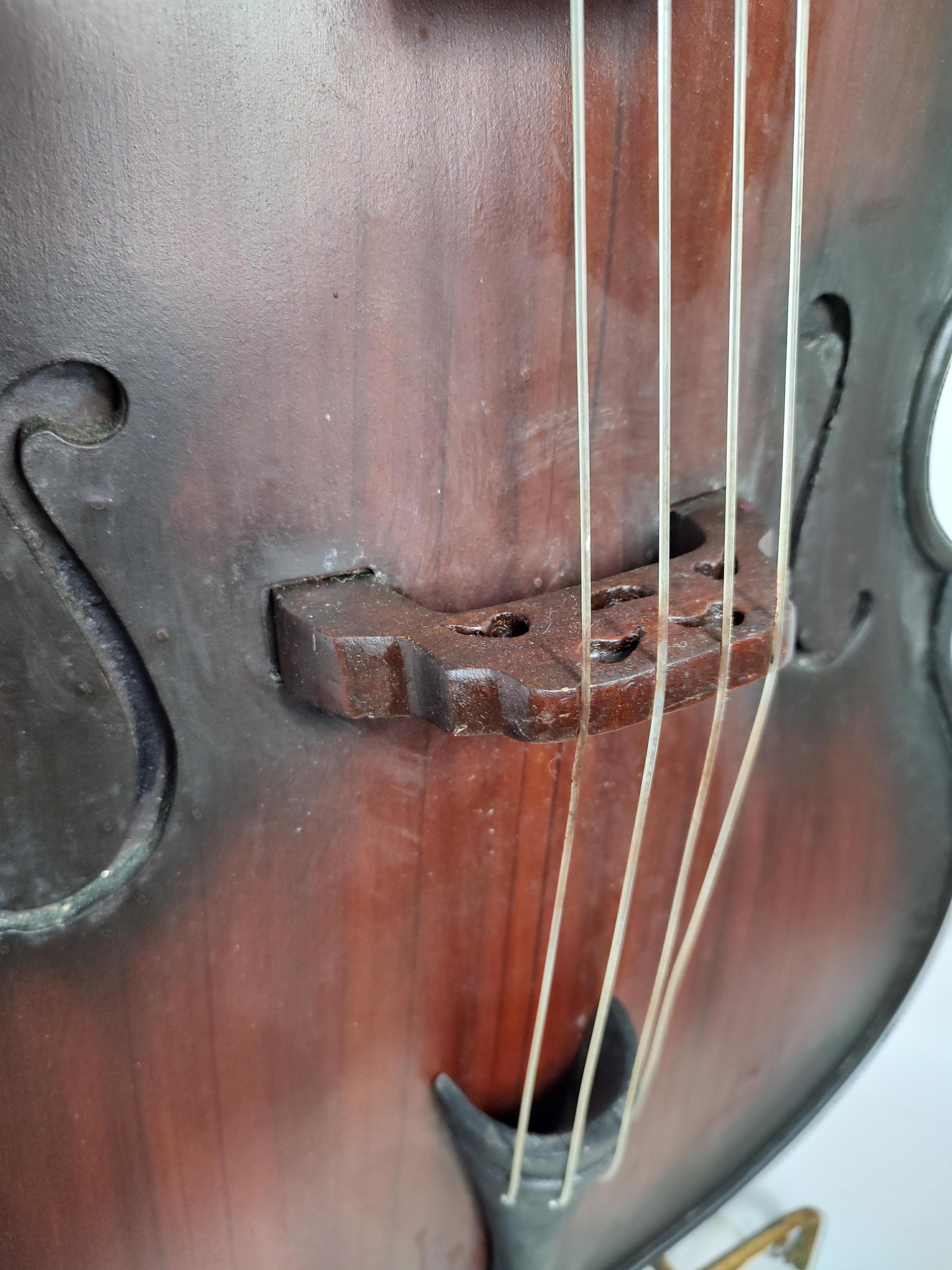Iron Mid Century Cabinet in the Form of Bass Cello Great Storage For Sale