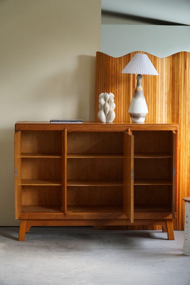 Art Deco Mid-Century Cabinet / Sideboard in Teak & Oak, Danish Cabinetmaker, 1960s For Sale