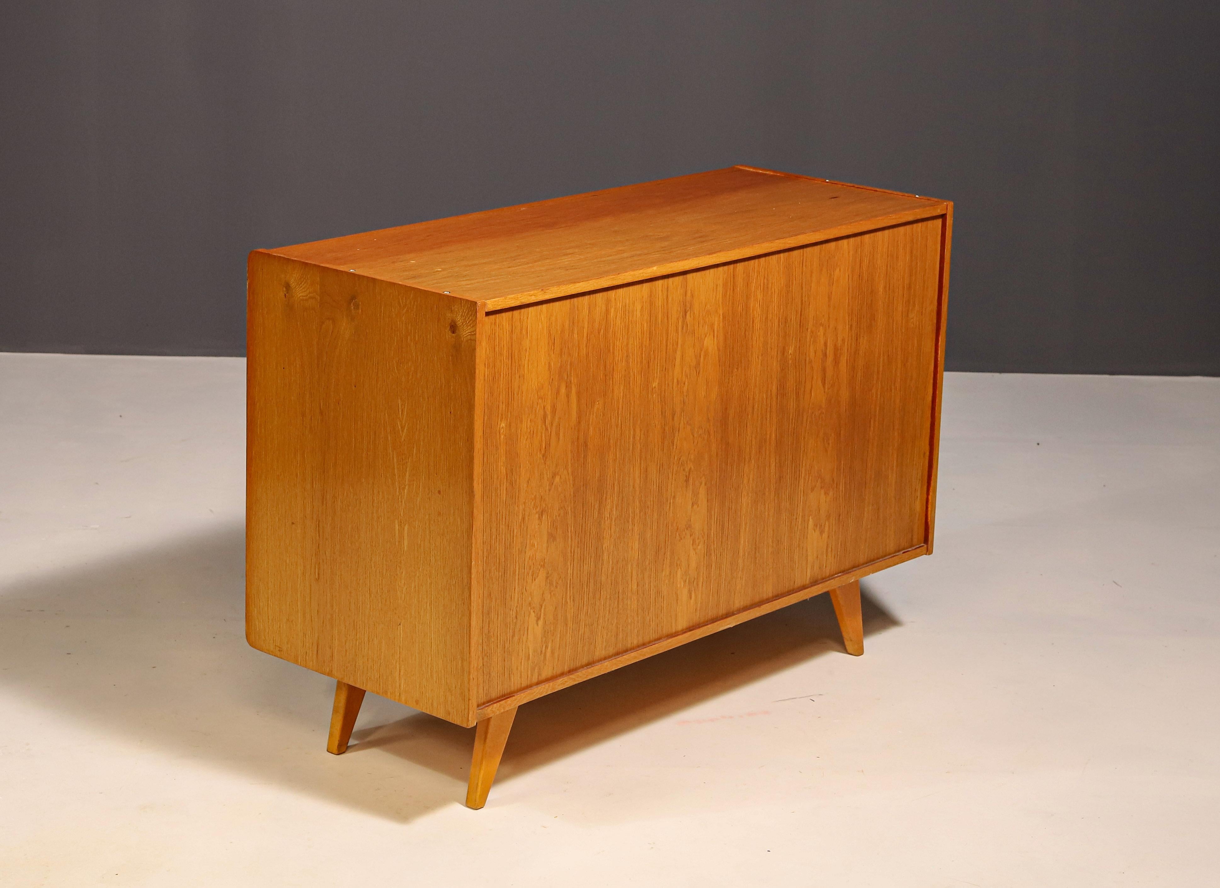 Wood Mid century cabinet U452 by Jiří Jiroutek for Interiér Praha, Czech. 1960' For Sale