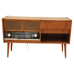 Used Mid century cabinet with build-in gramophone and radio, 1950´s