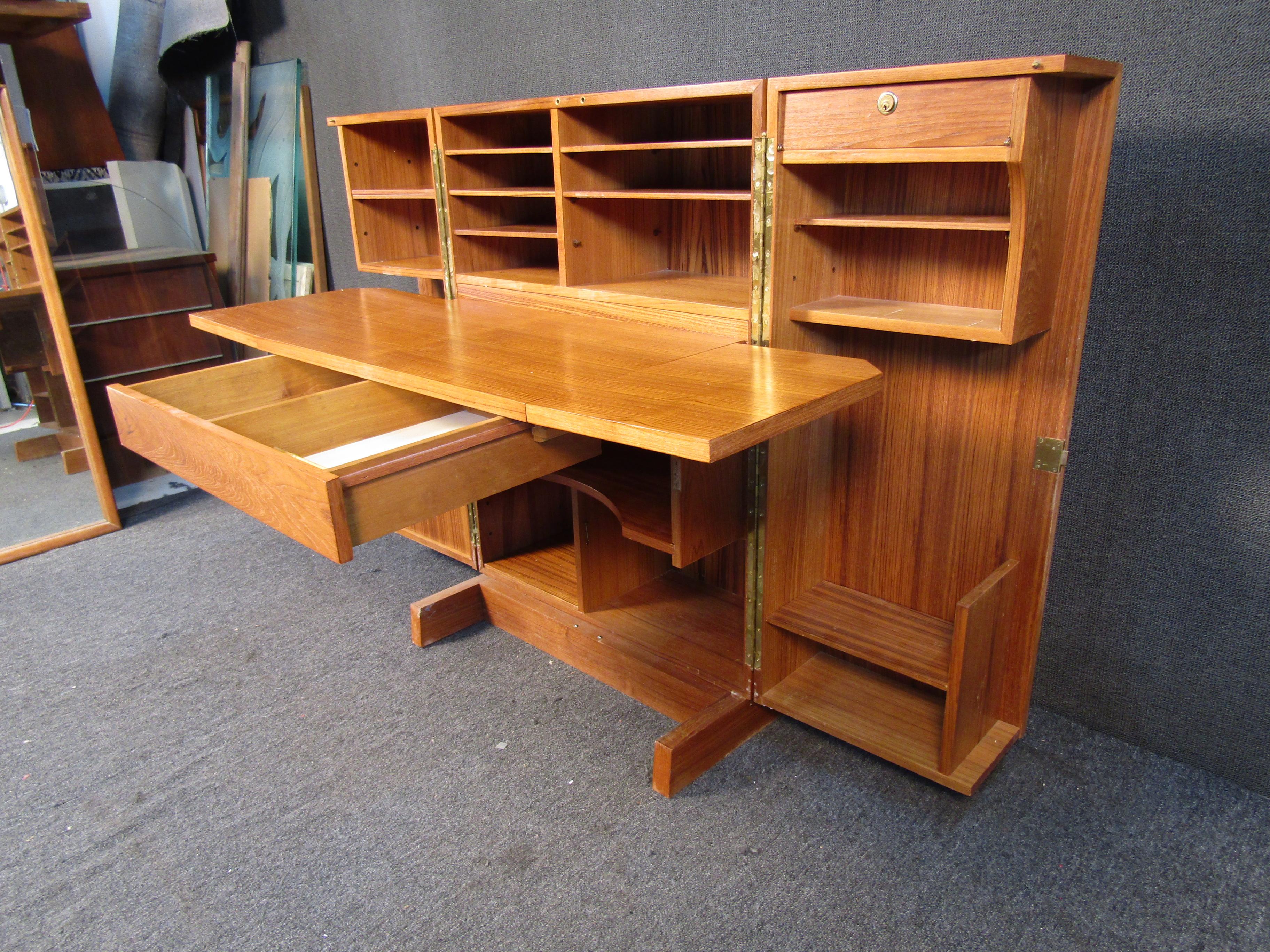 Mid-Century Cabinet with Fold-Out Desk 1