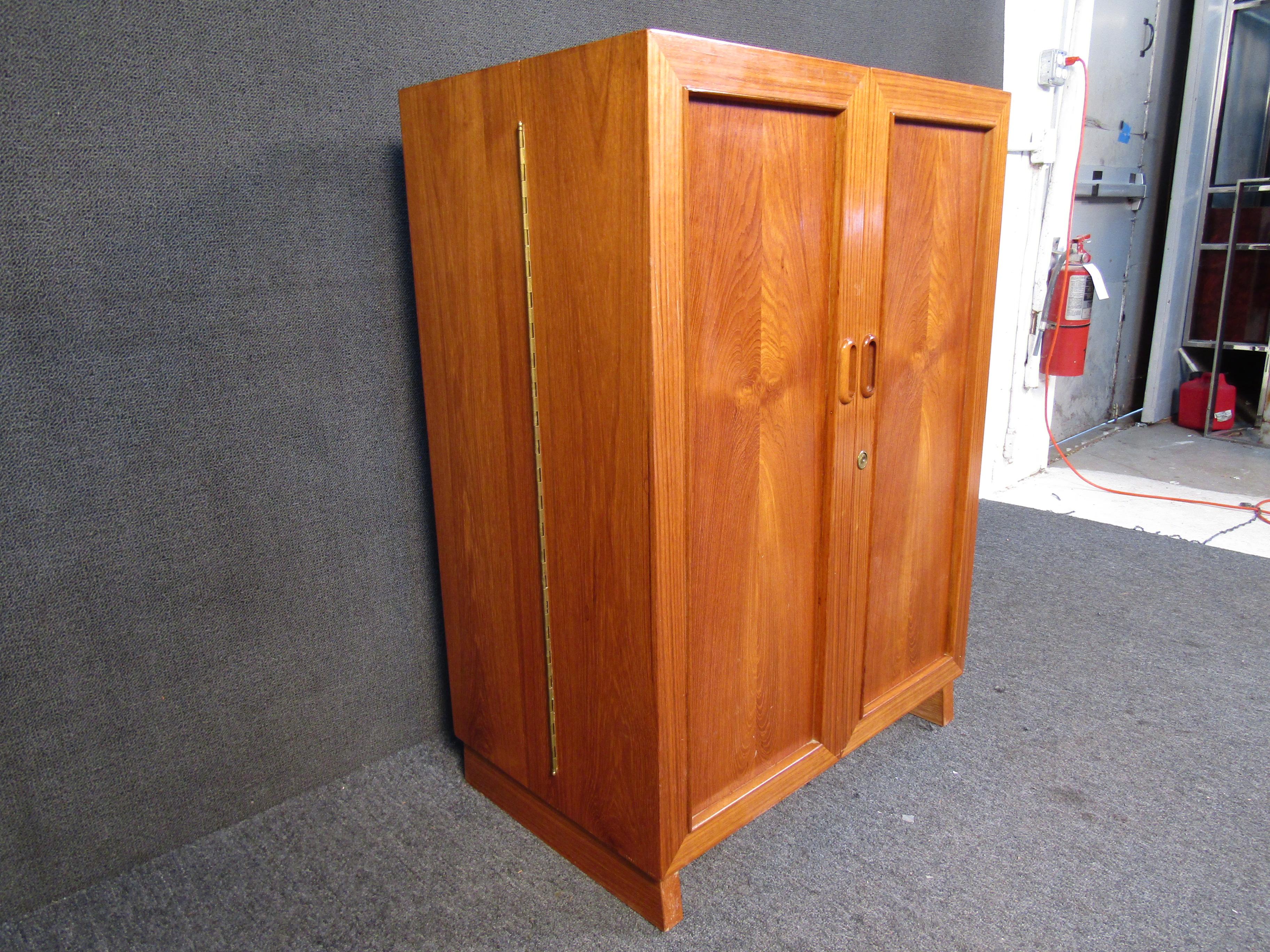 storage cabinet with fold out desk