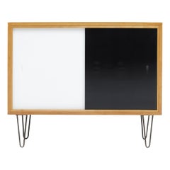Mid-Century-Schrank mit Schiebetüren aus Opalglas von Alfred Hendrickx, 1950er Jahre