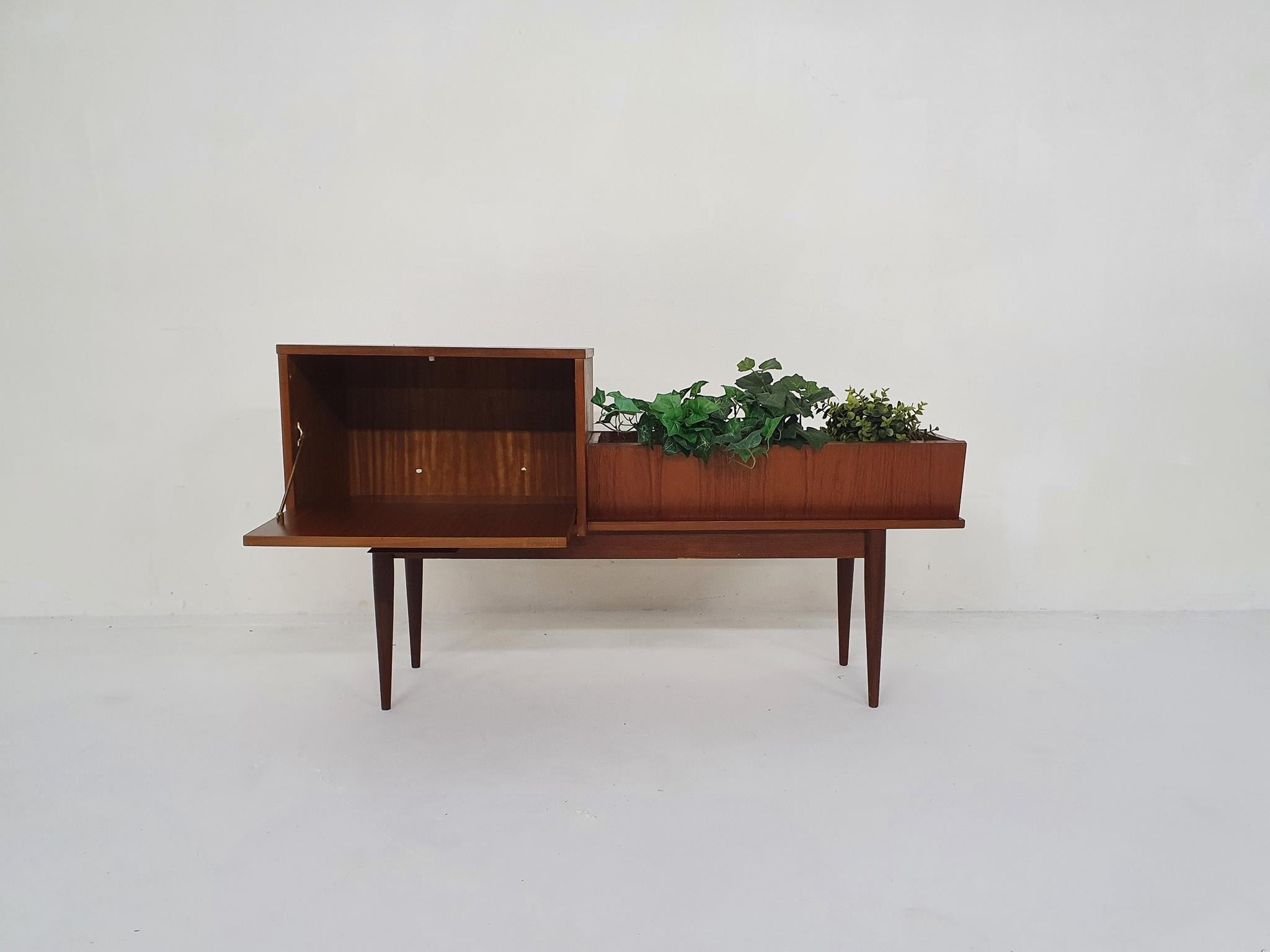 Mid-century cabinet with plant stand, The Netherlands 1950's In Good Condition In Amsterdam, NL