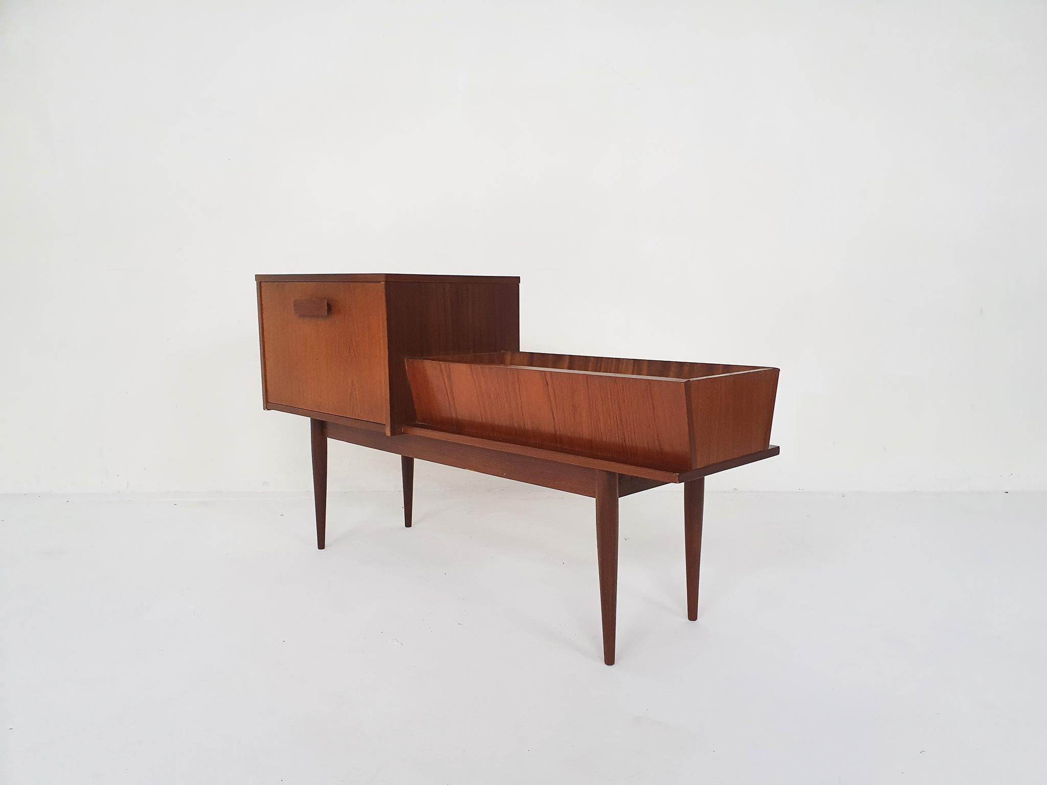 Mid-20th Century Mid-century cabinet with plant stand, The Netherlands 1950's