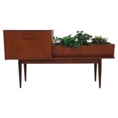 Mid-century cabinet with plant stand, The Netherlands 1950's