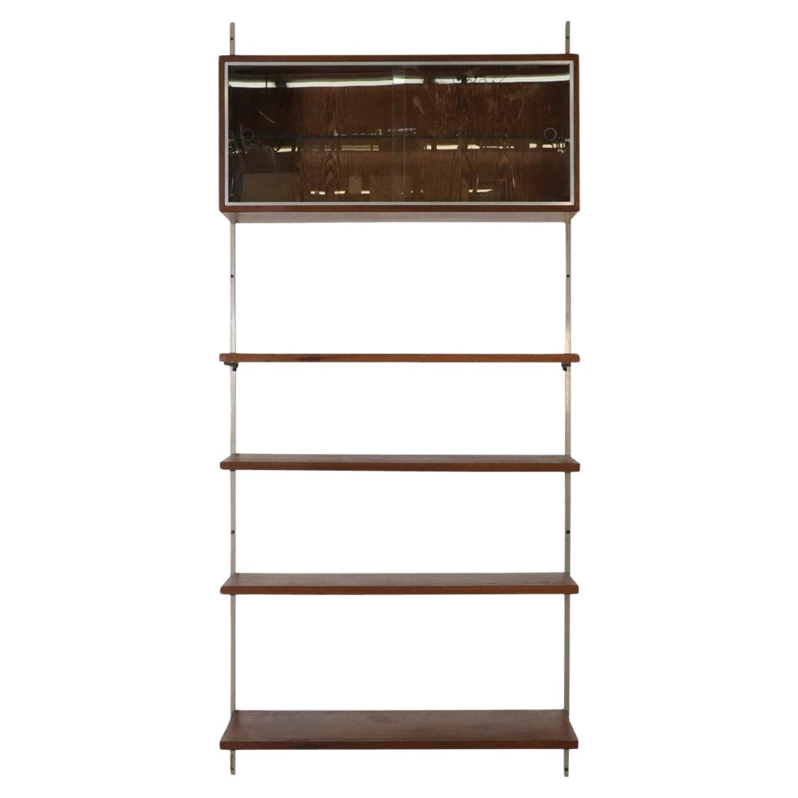 Mid-Century Cadovius Style Wenge Wall Mount Shelving System
