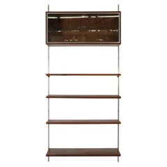 Mid-Century Cadovius Style Wenge Wall Mount Shelving System