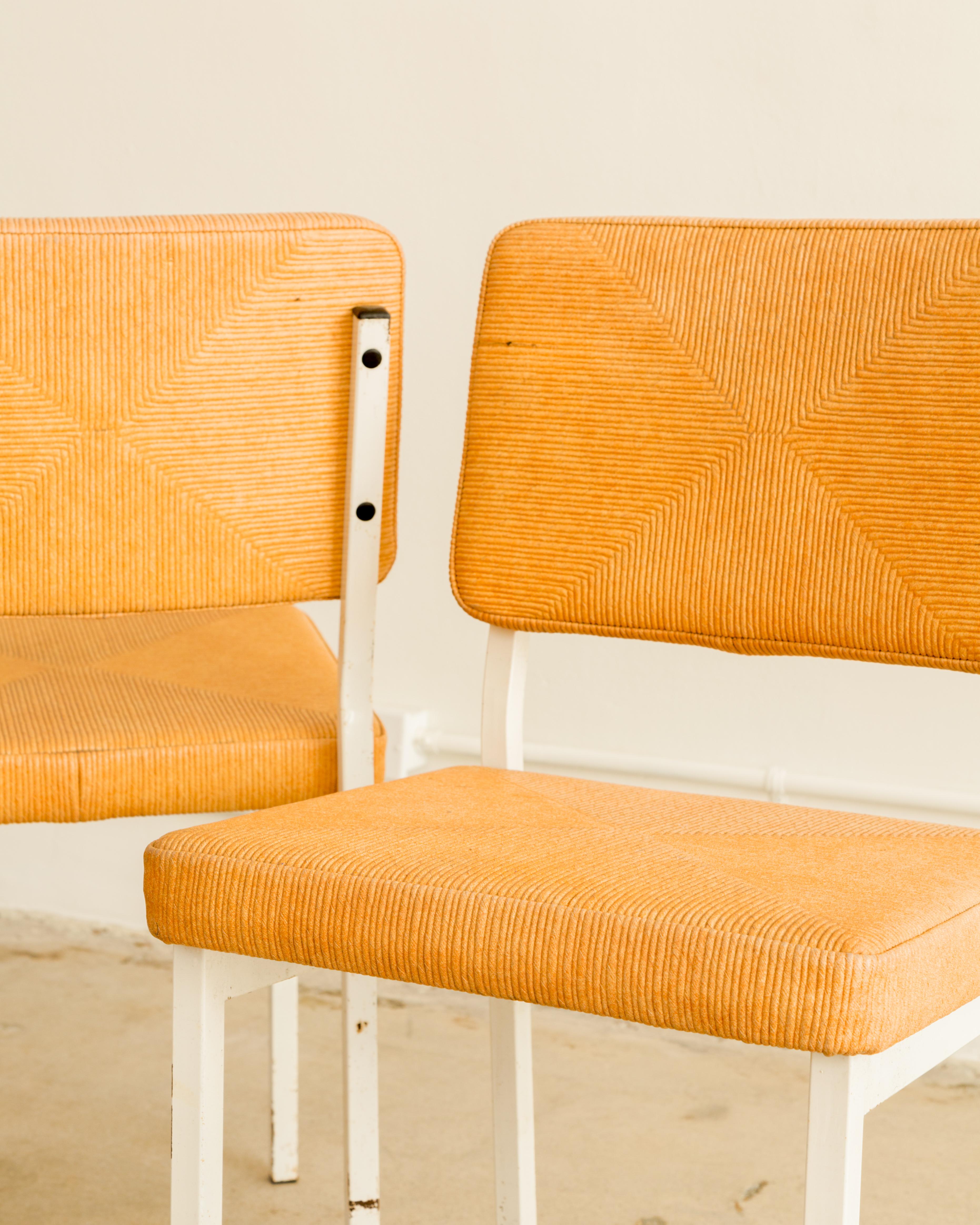 Textile Mid-Century Café Chairs For Sale