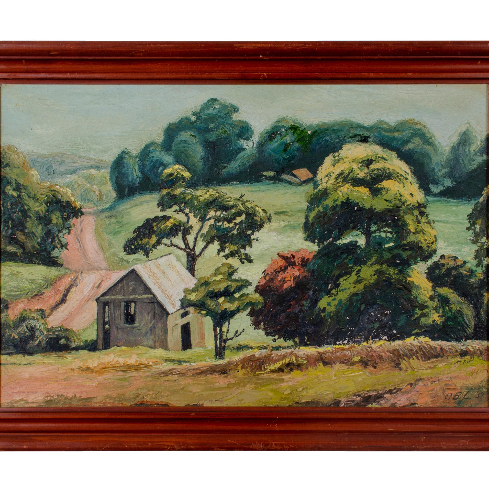 Mid-Century Modern Mid-Century California Landscape Painting, 1951 For Sale