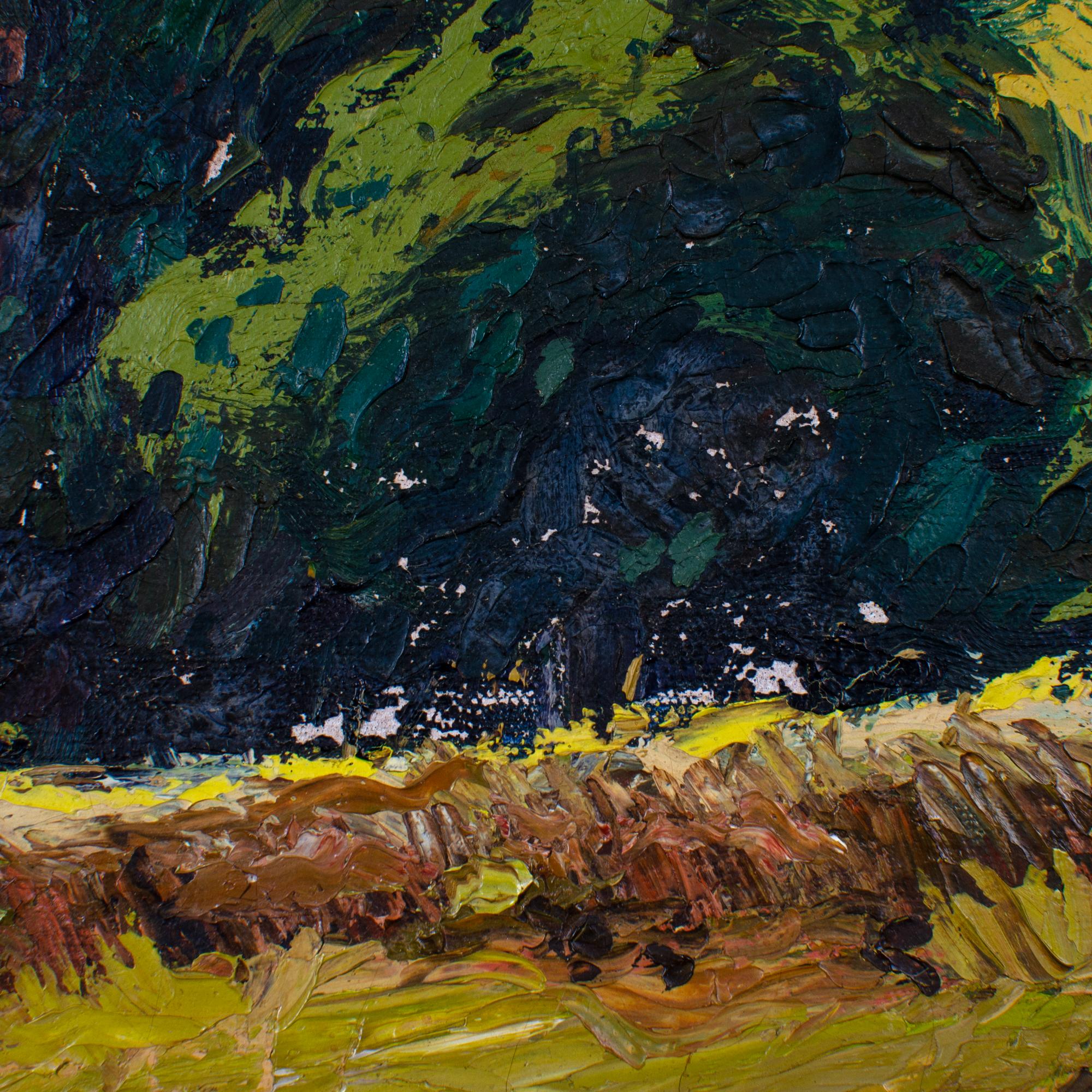 Canvas Mid-Century California Landscape Painting, 1951 For Sale