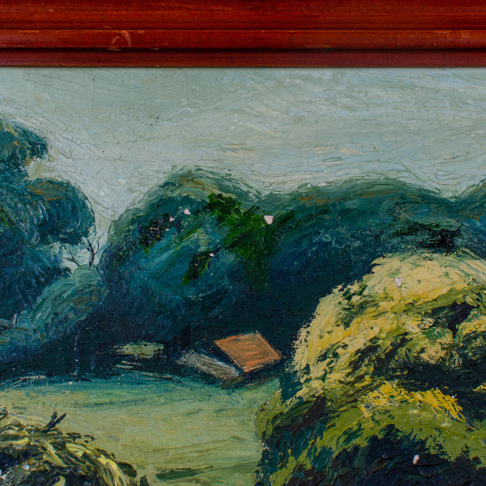 Mid-Century California Landscape Painting, 1951 For Sale 1
